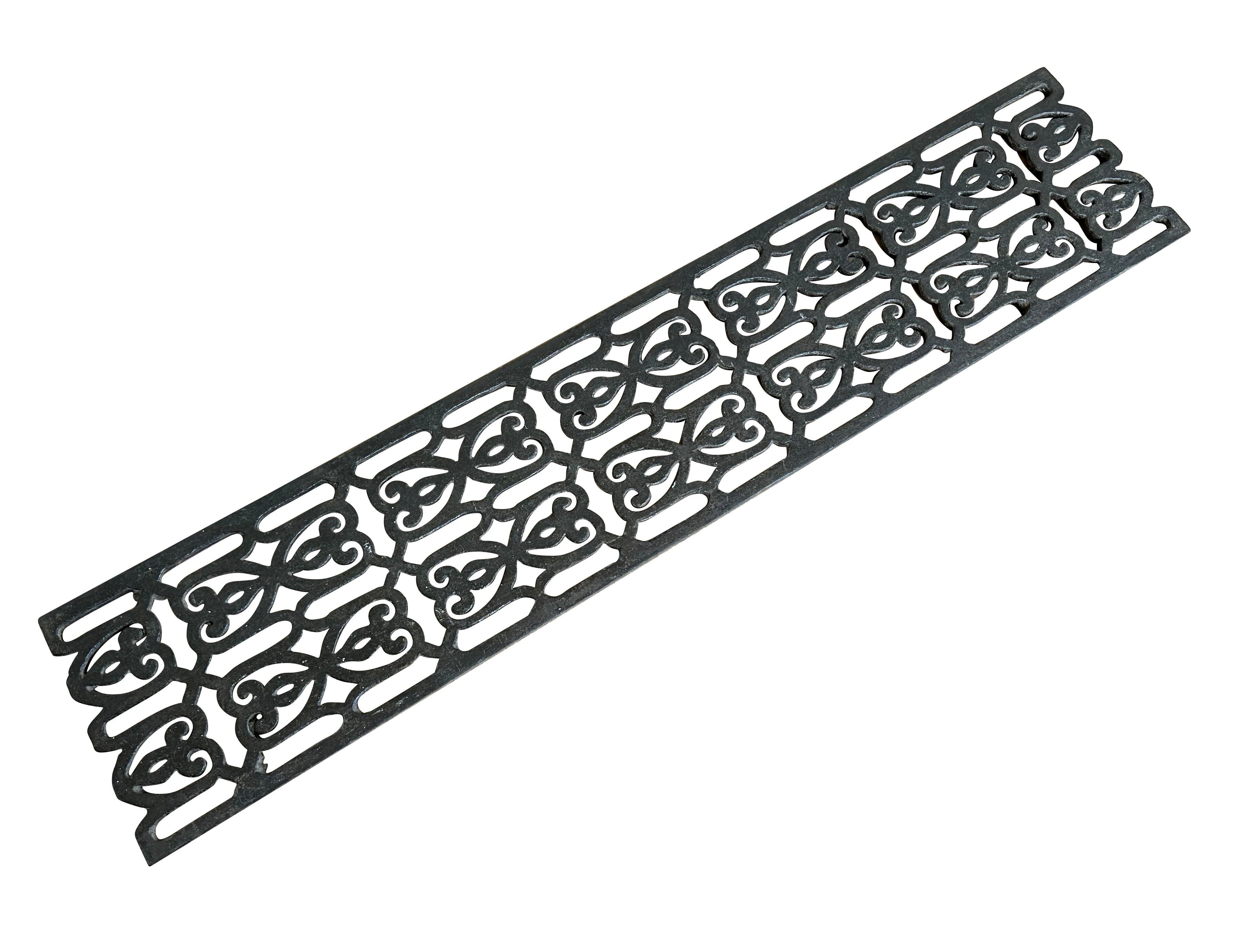  Victorian Large Ornate Cast Iron Floor Grille / Grid - 10510A