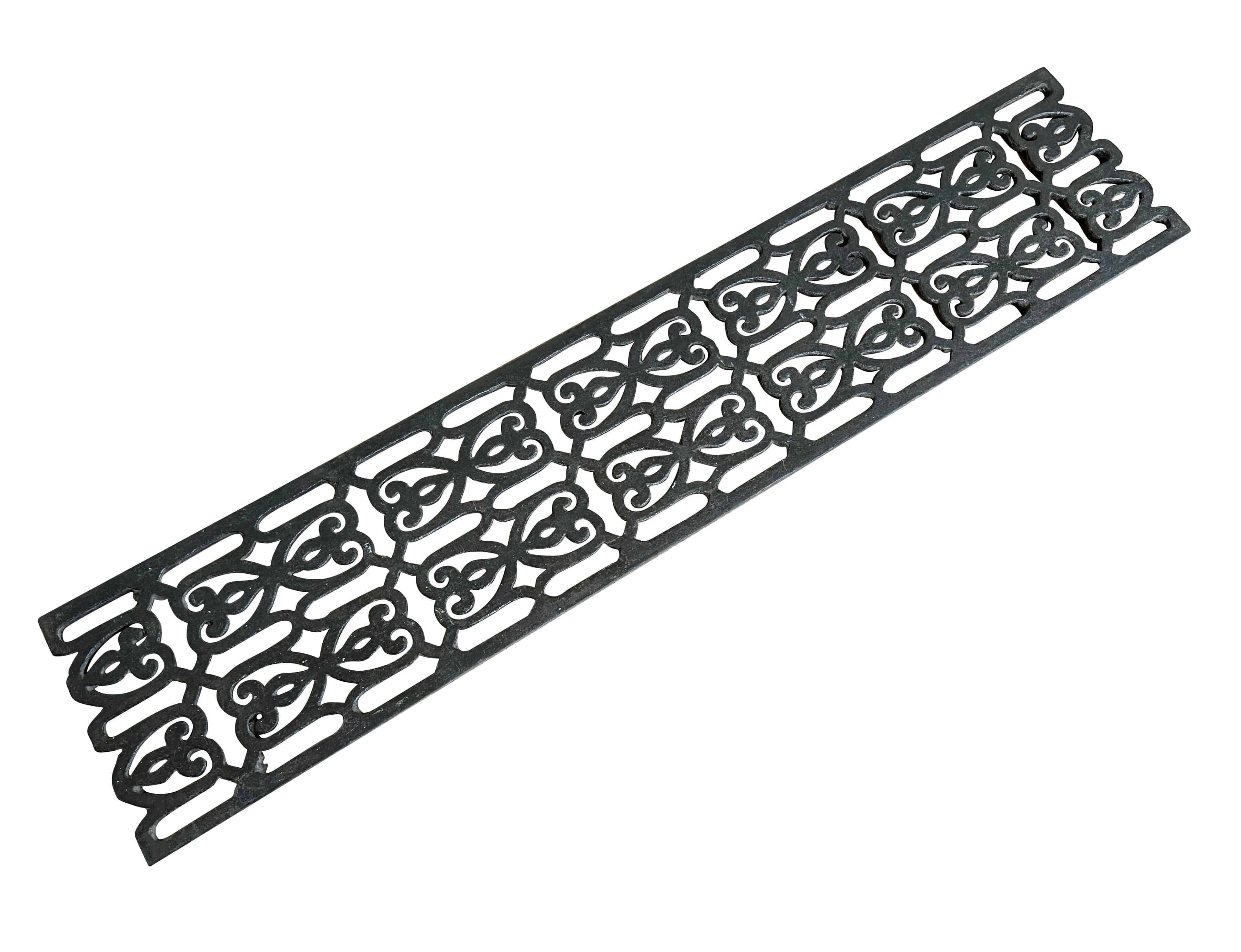 Victorian Large Ornate Cast Iron Floor Grille / Grid