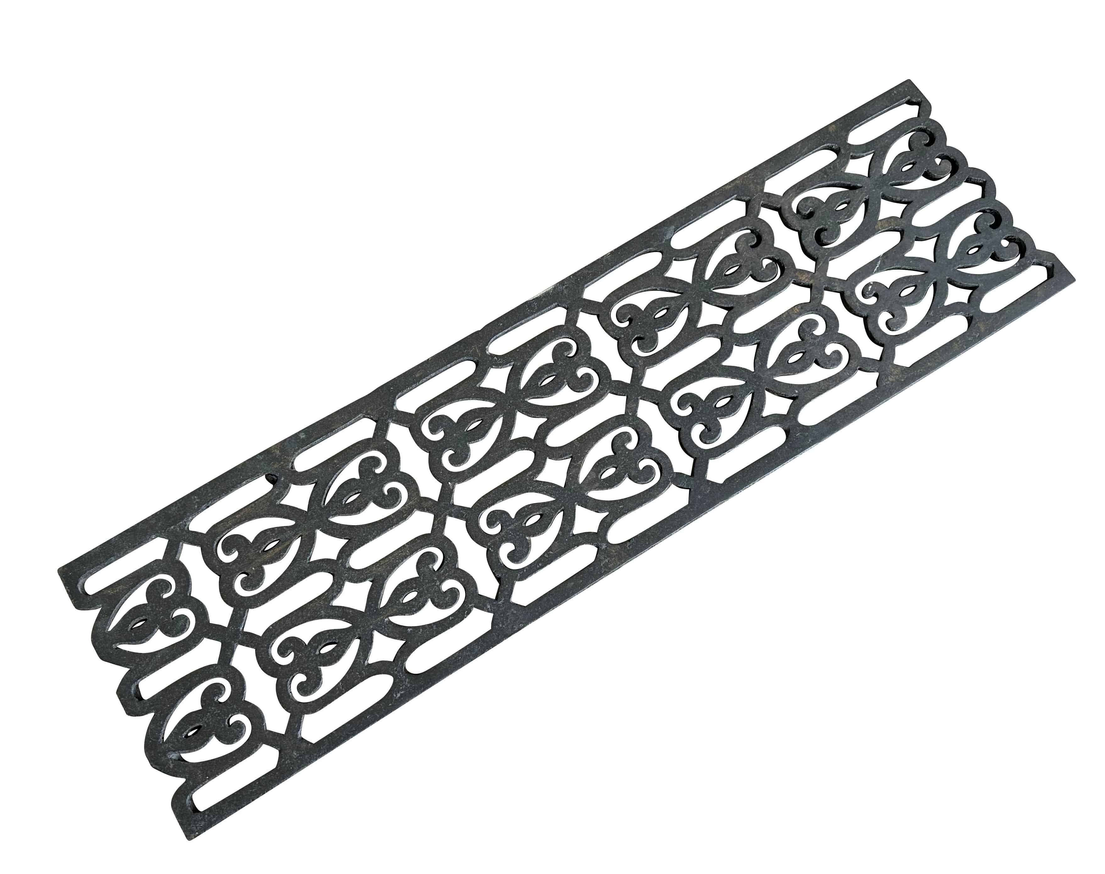 Victorian Ornate Salvaged Cast Iron Floor Grille / Grid