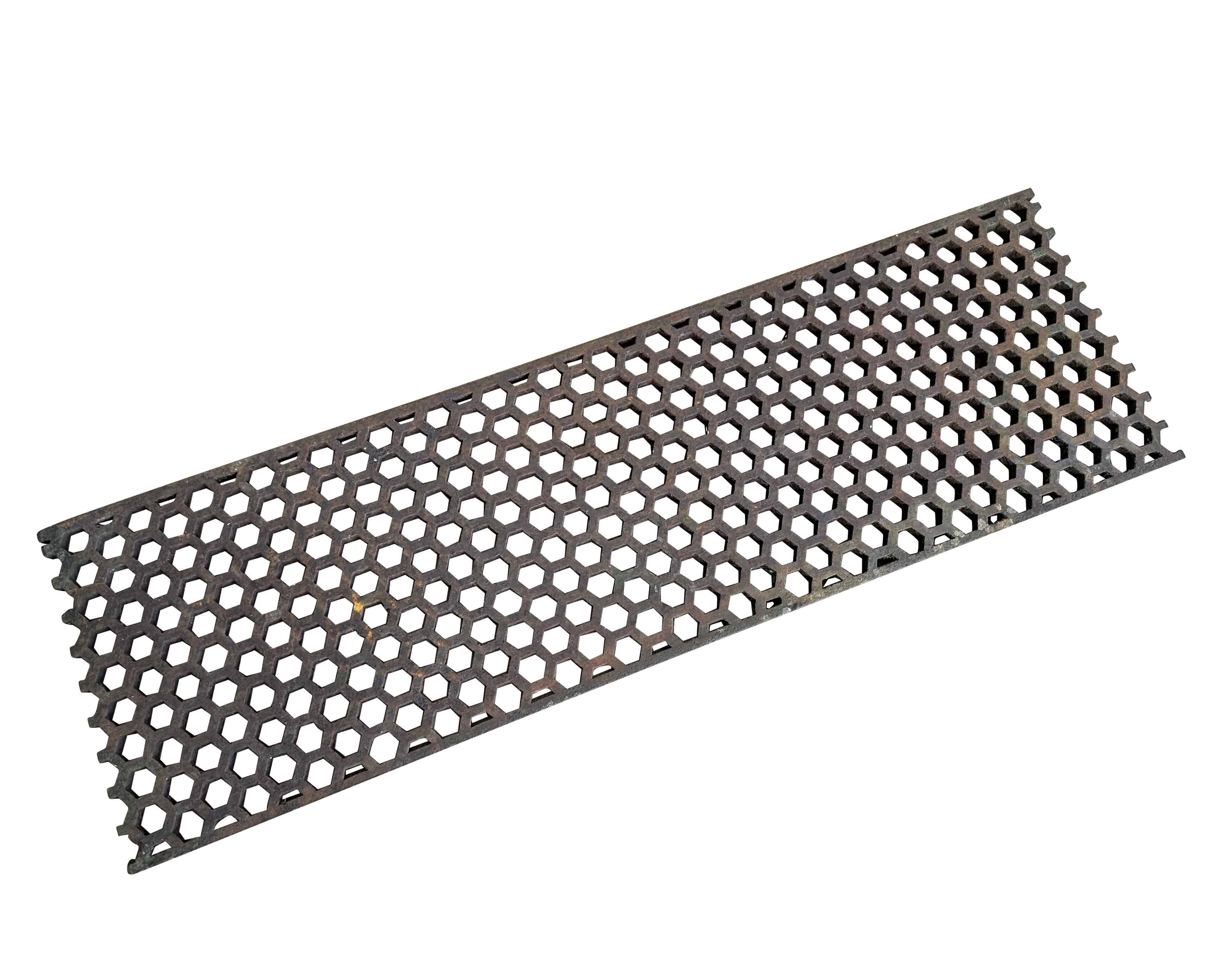 Reclaimed Hexagon Cast Iron Floor Grille / Grid