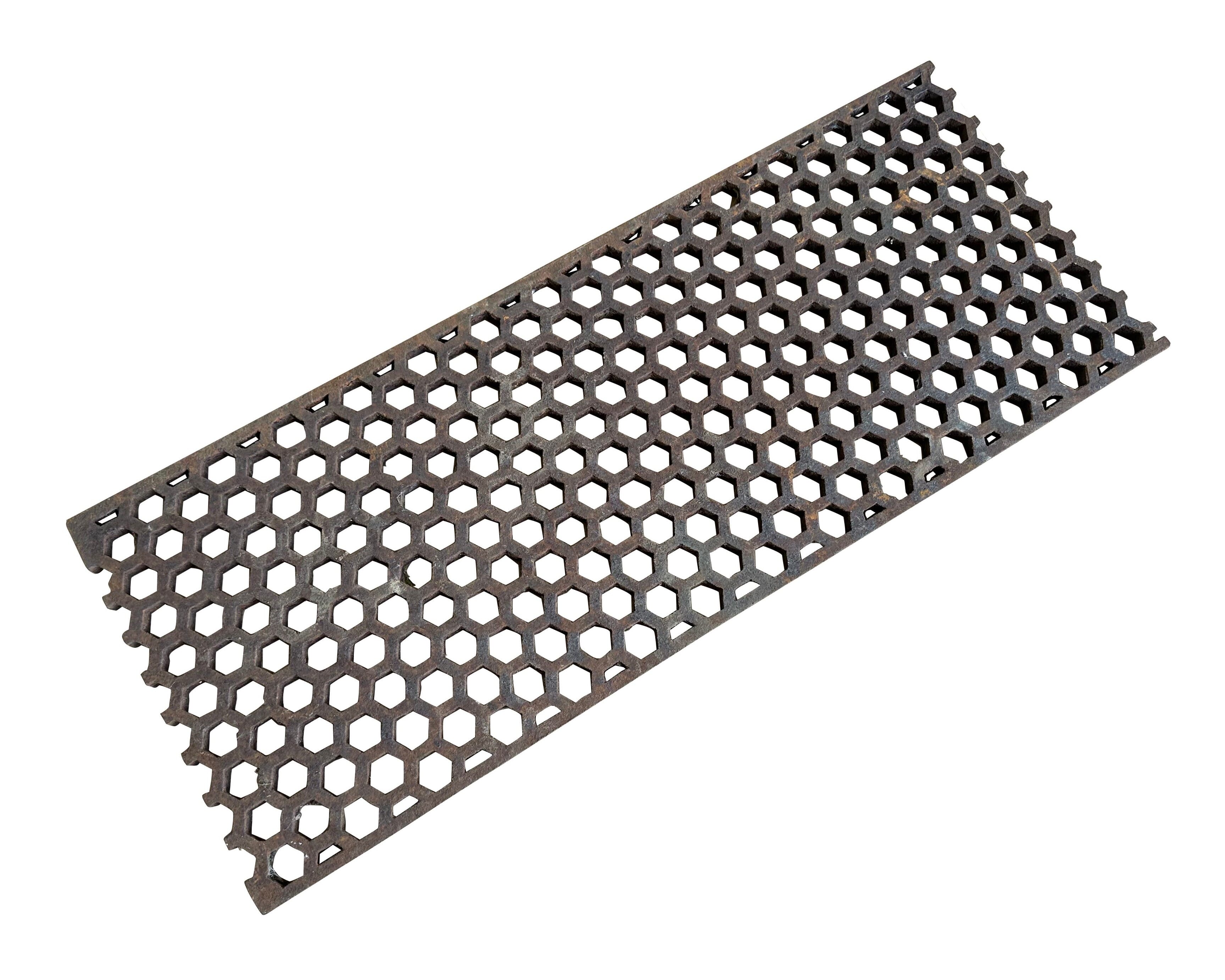 Reclaimed Antique Hexagon Cast Iron Floor Grille / Grid - 10516B