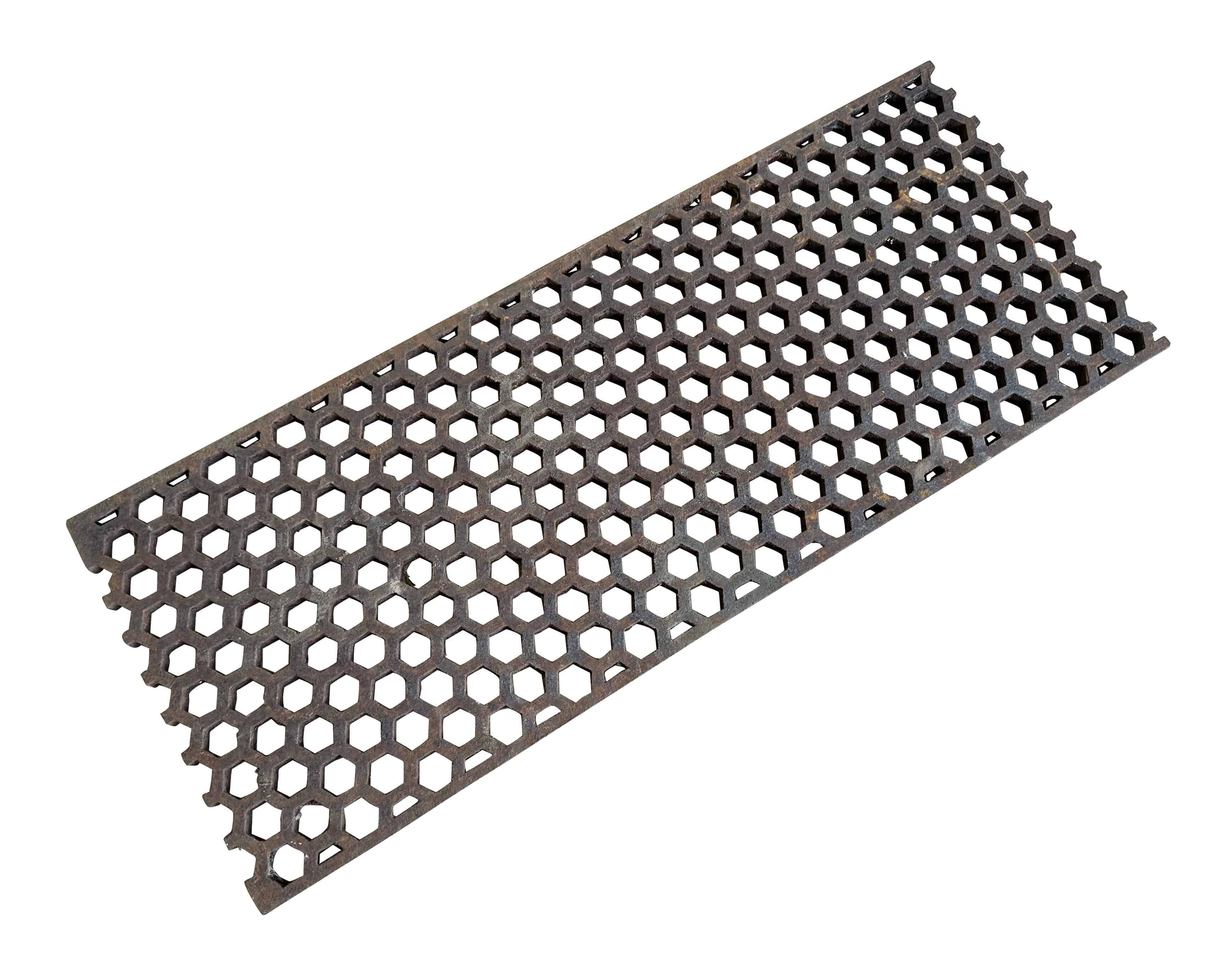 Reclaimed Antique Hexagon Cast Iron Floor Grille / Grid