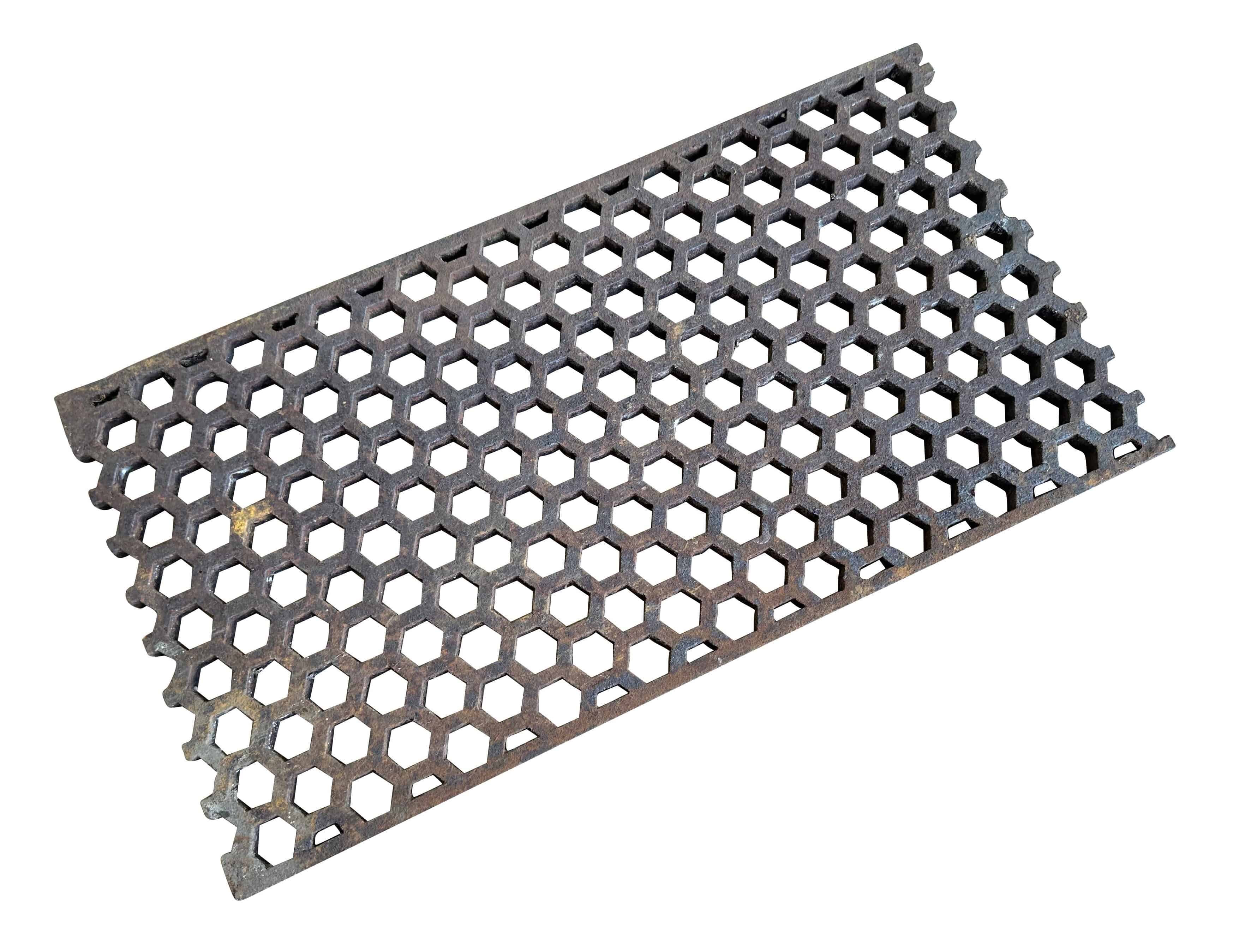 Hexagon Antique Cast Iron Floor Grille / Grid