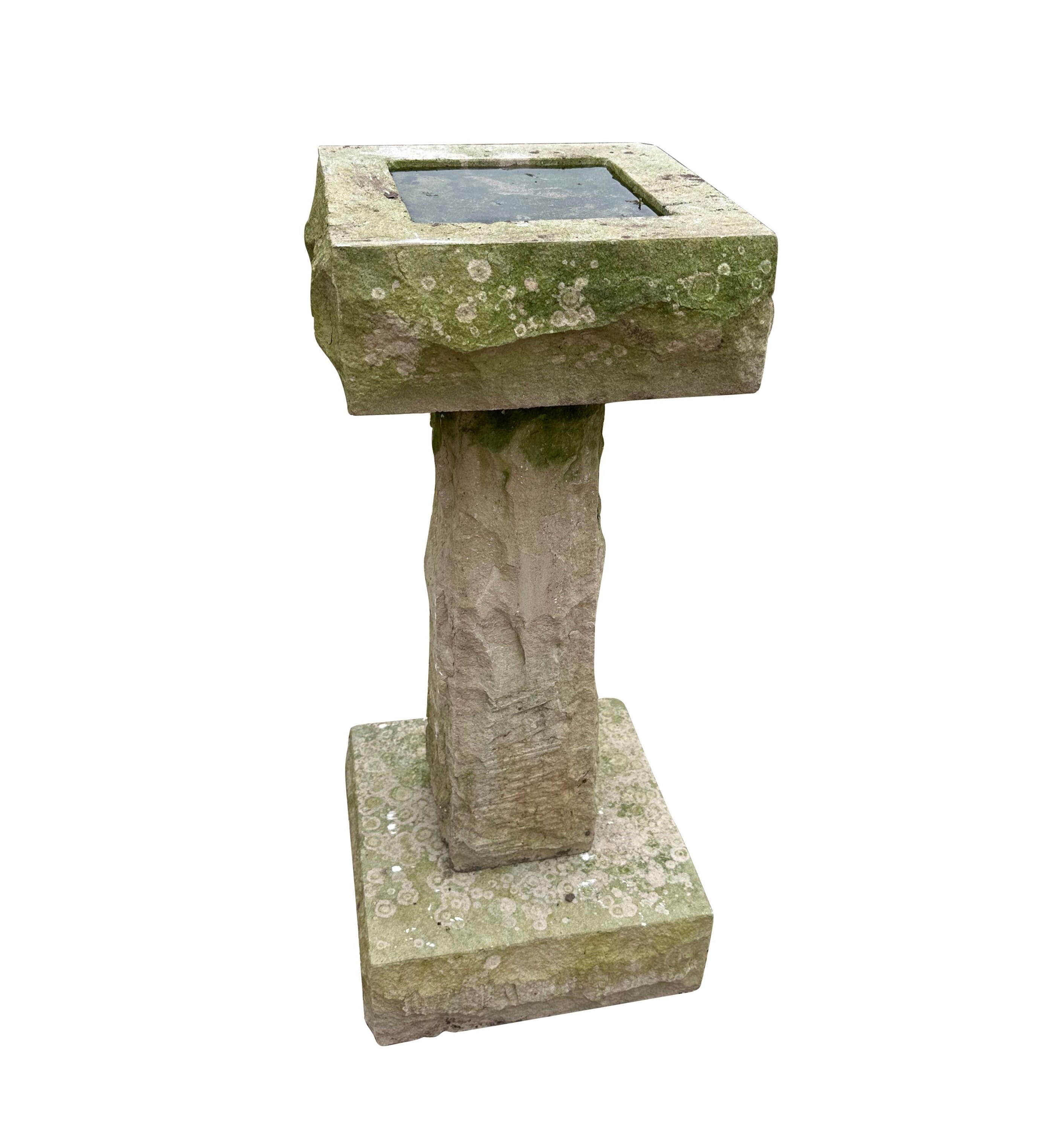 Hand Carved Reclaimed Victorian Stone Bird Bath - 10314B
