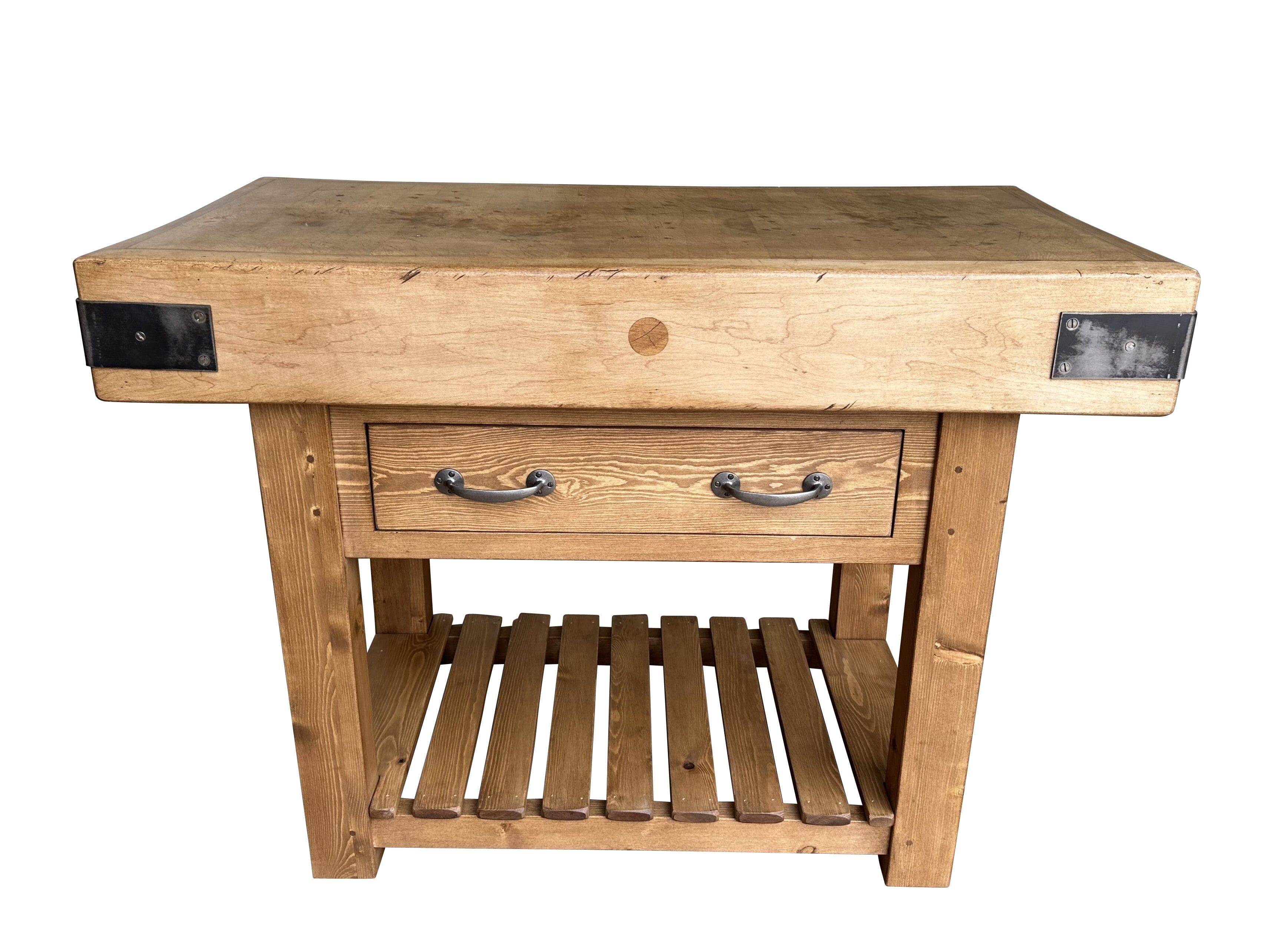 Genuine Butchers Chopping Block on Handmade Base - D2004