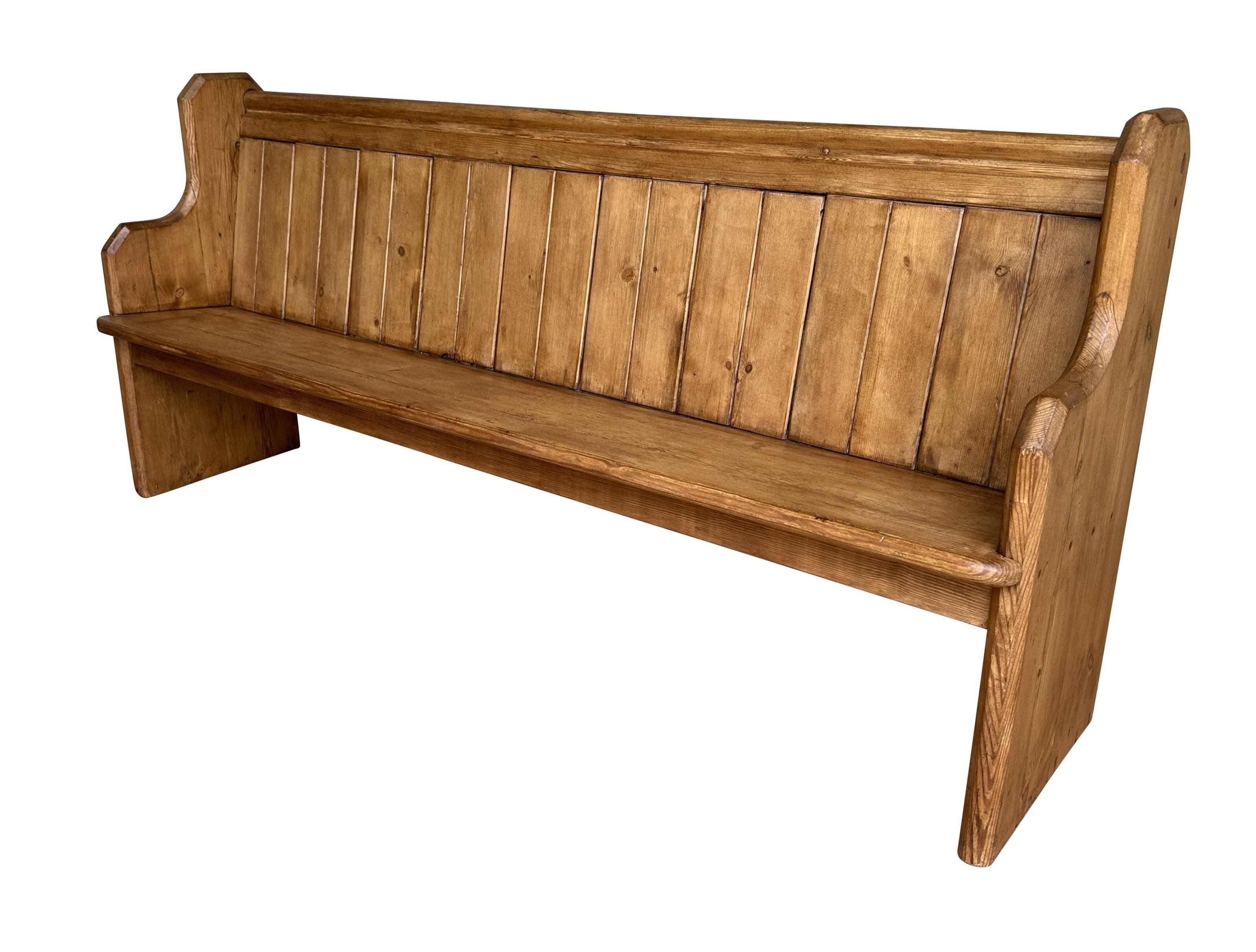 Antique Pitch Pine Church or Chapel Pew - 10434