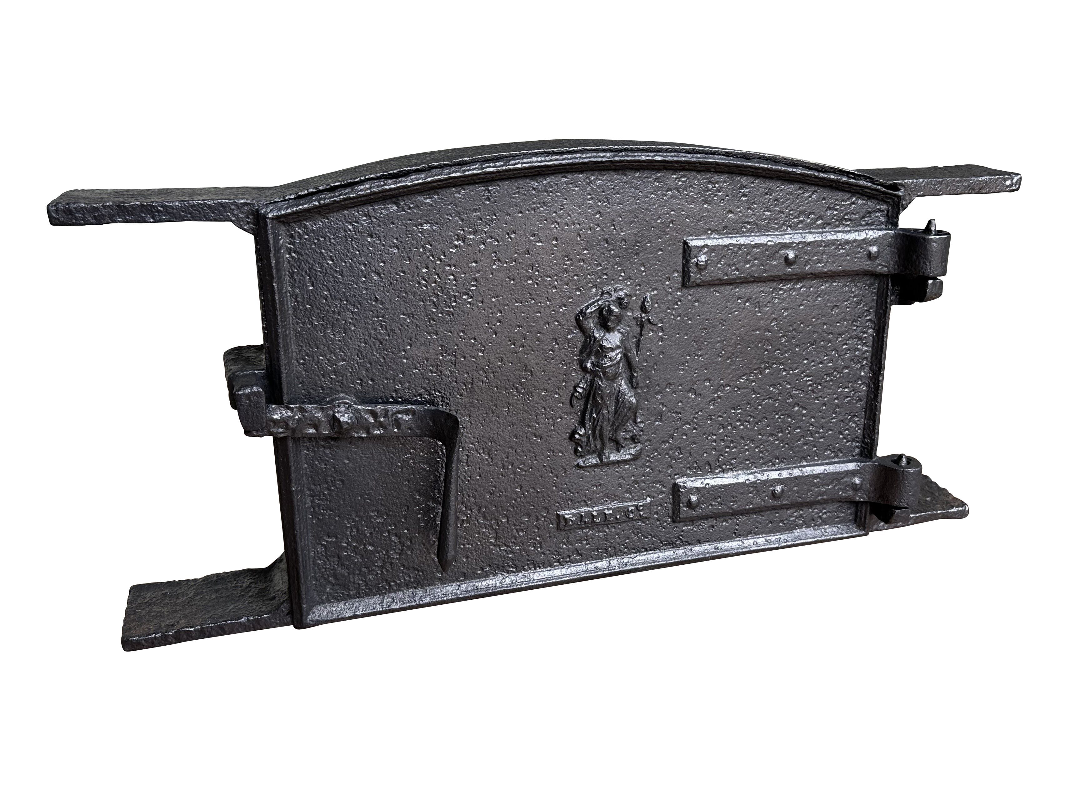 Antique Coalbrookdale Cast Iron Bread Oven Door With Frame - 10425