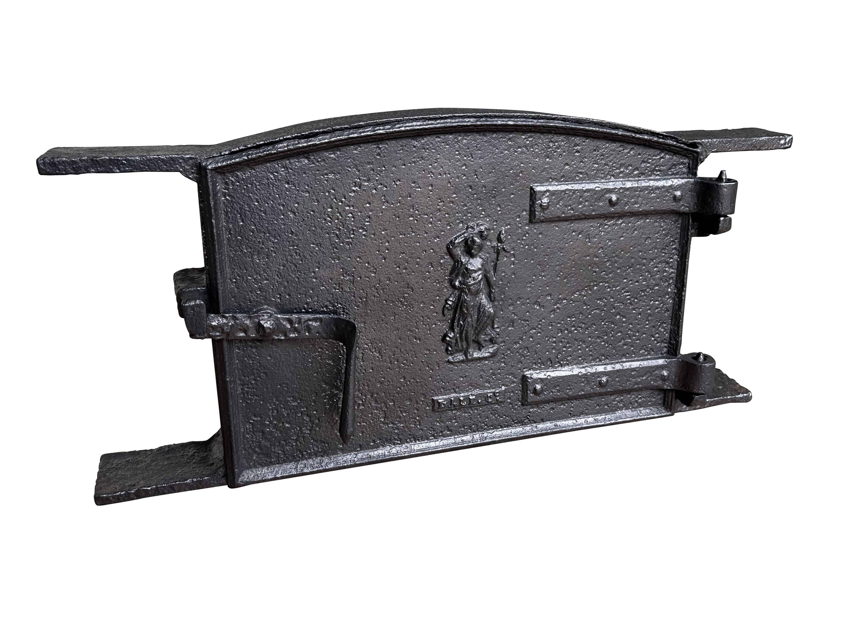 Antique Coalbrookdale Cast Iron Bread Oven Door With Frame