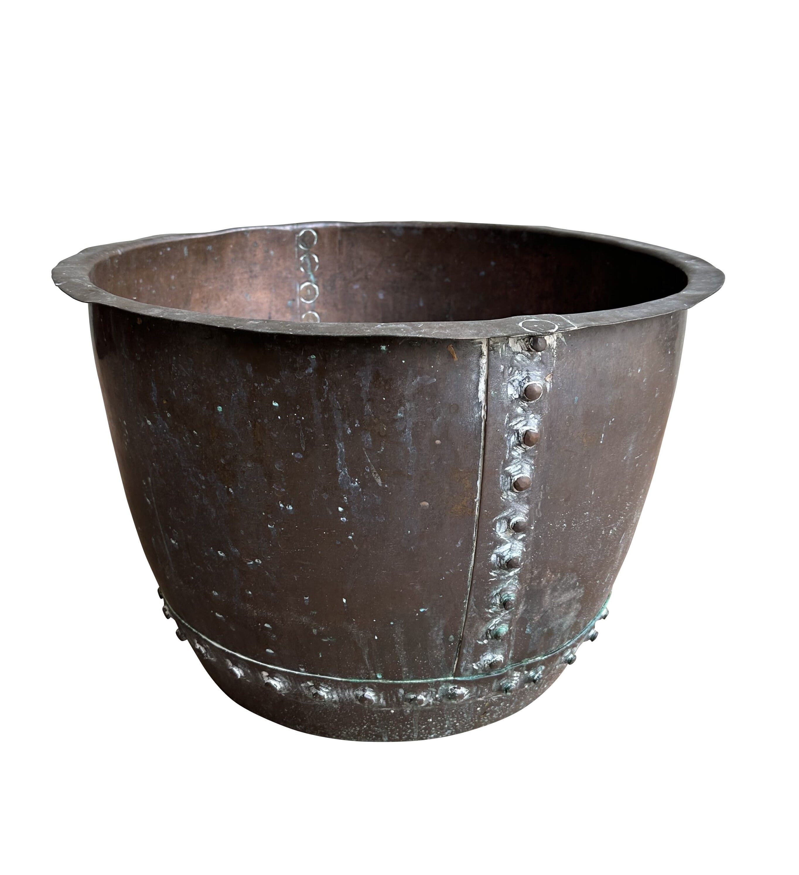 Original Victorian Outdoor Copper Garden Planter / Pot - 10549
