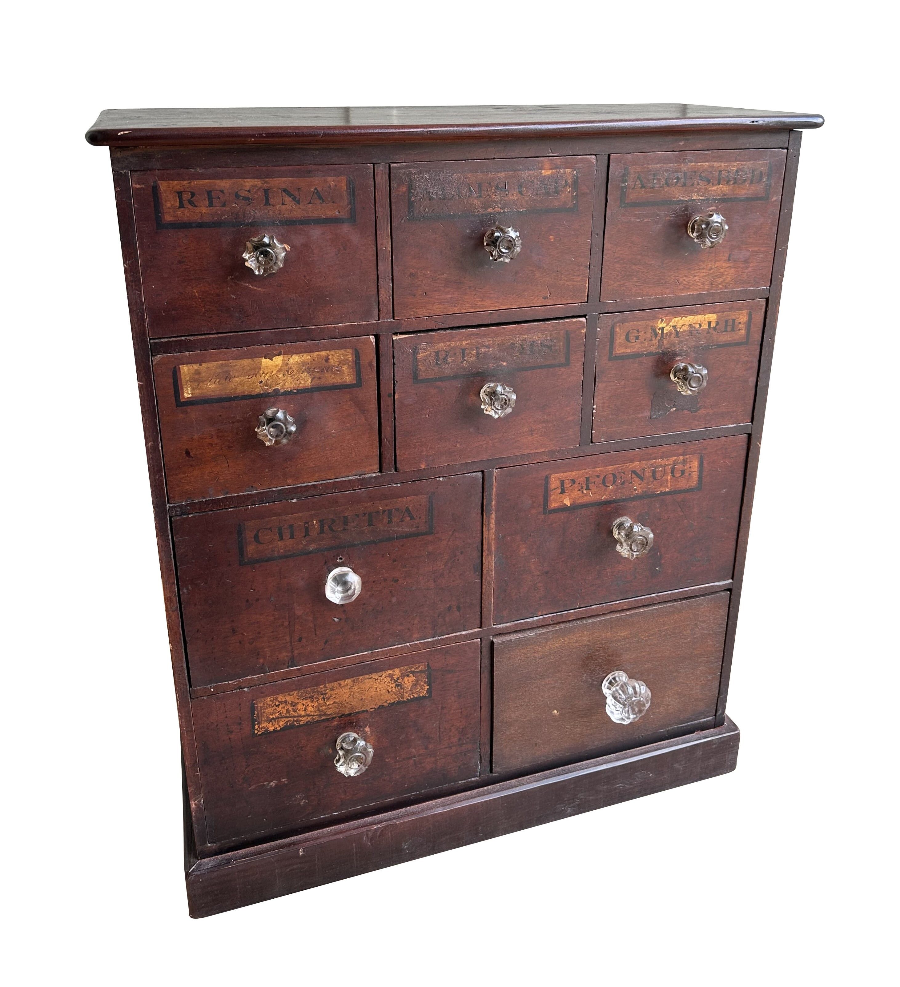 Original Victorian Old Apothecary Freestanding Cupboard - 10546