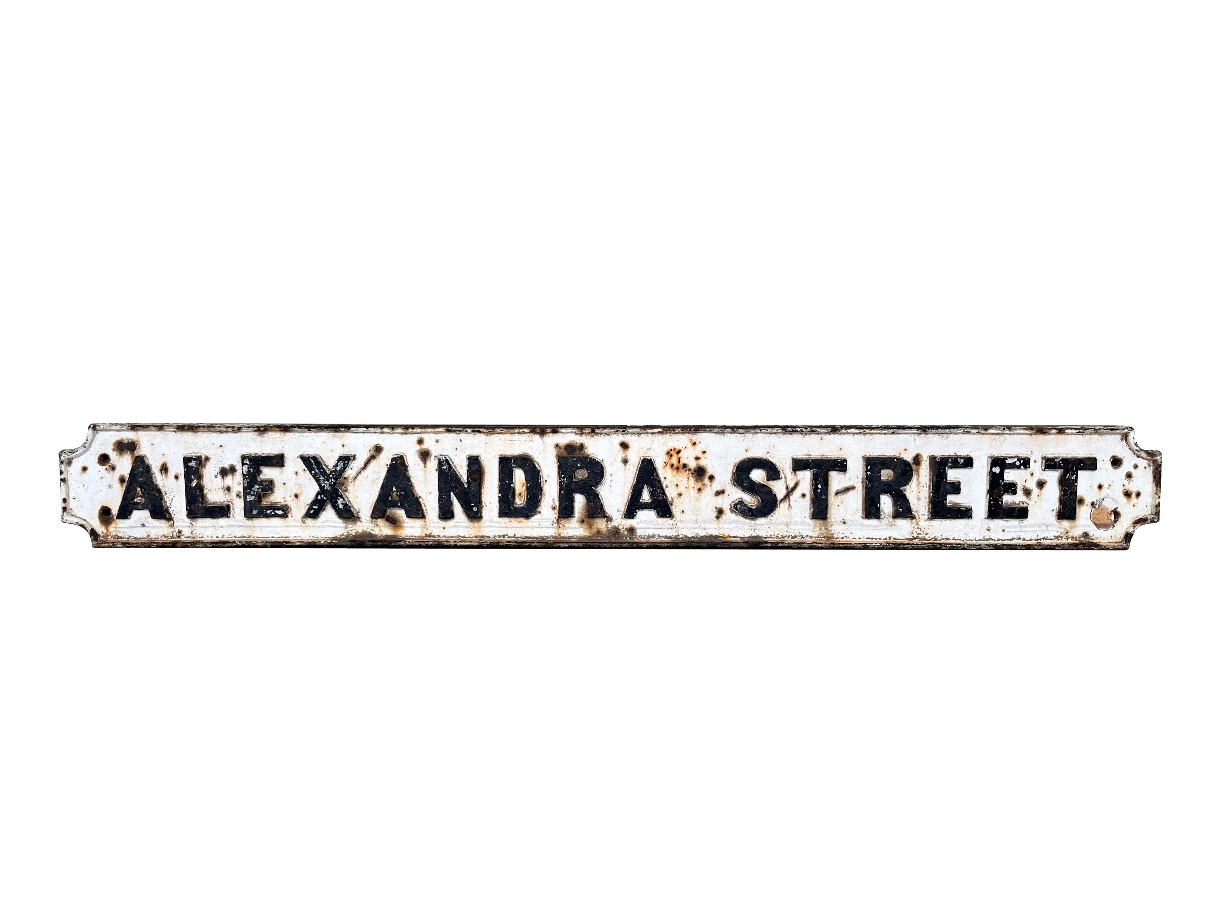 Original Cast Iron 'ALEXANDRA' Street Sign - 10550