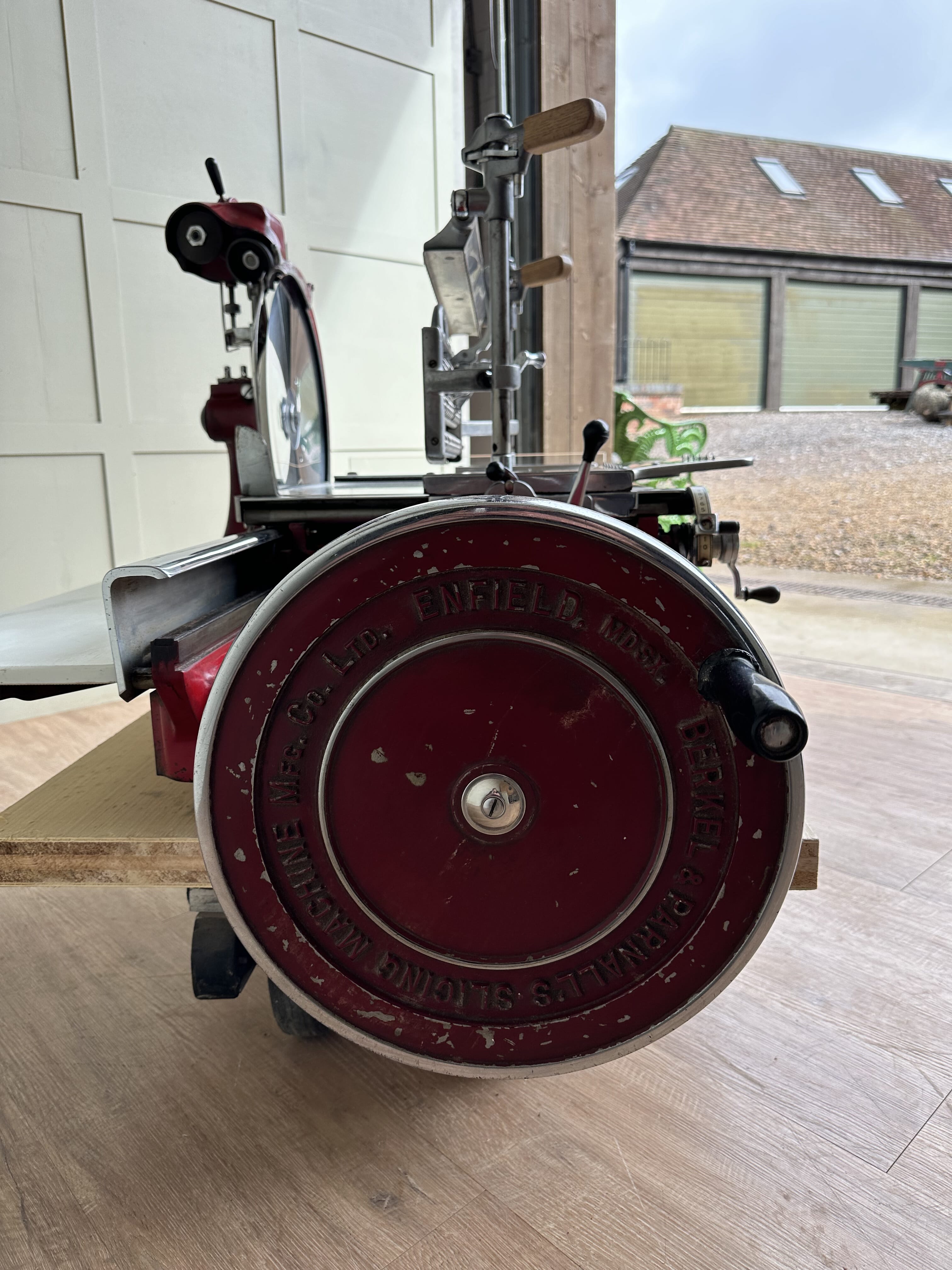 Model Number 23 Red Rare Berkel Bacon Slicer