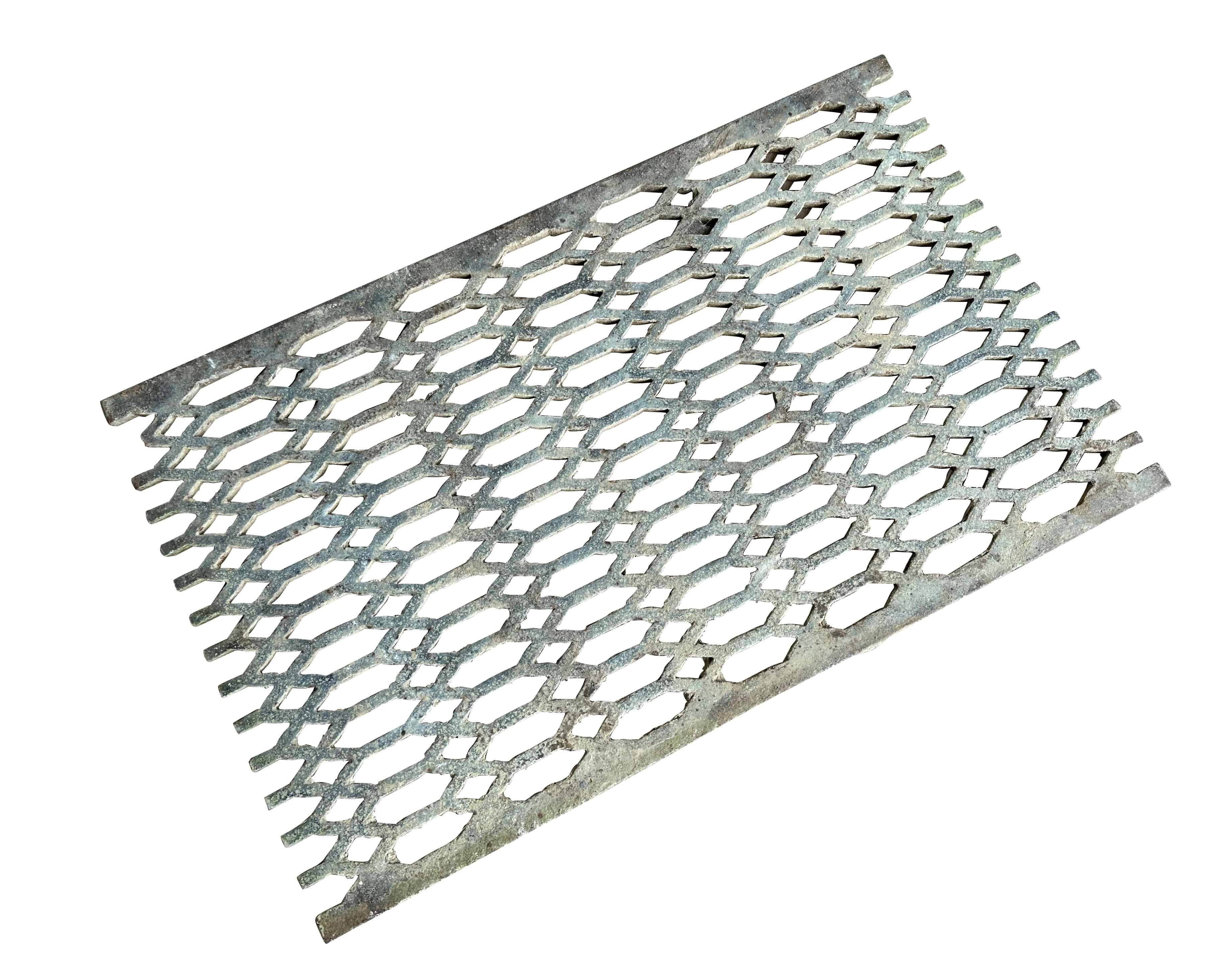 Ornate Reclaimed Victorian Cast Iron Floor Grille / Grid