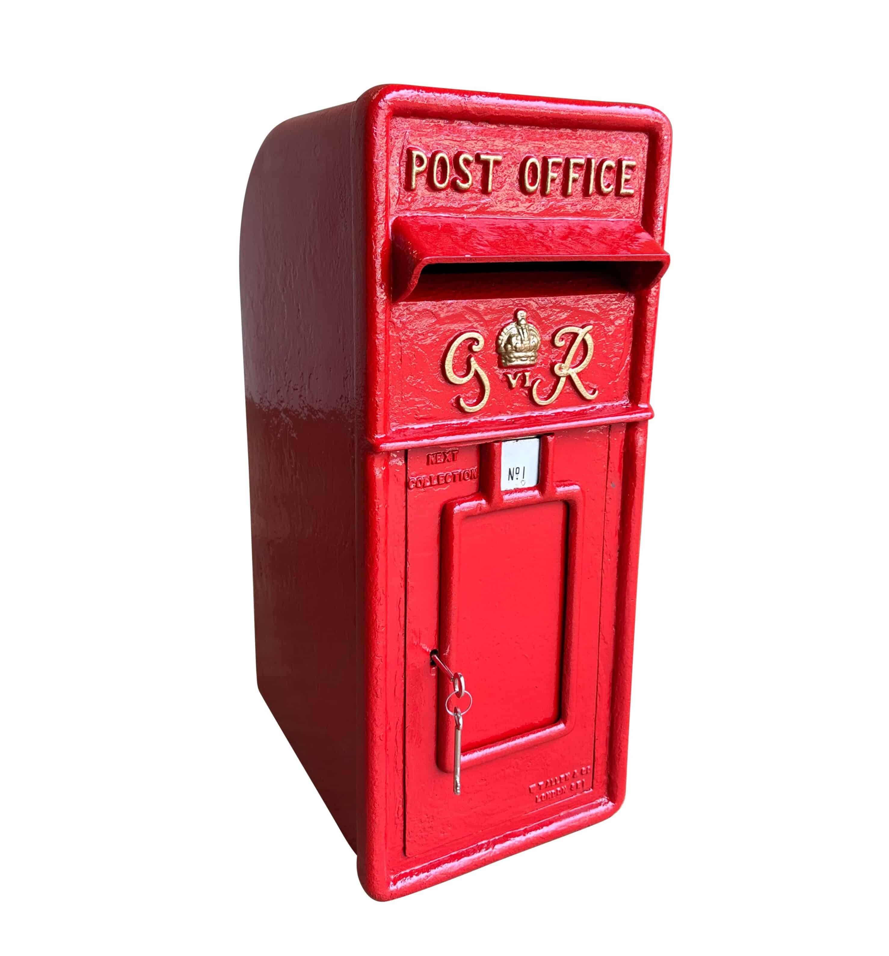 Original George 6th Cast Iron Arch Back Post Box