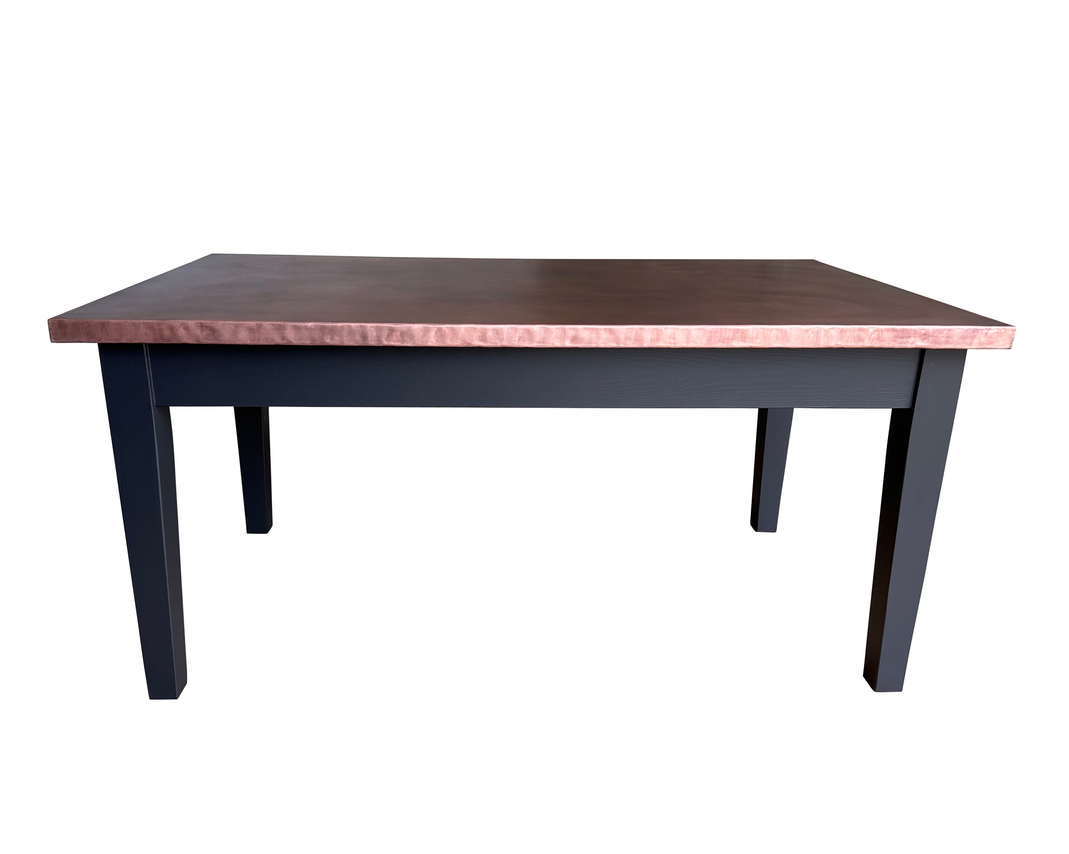 Bespoke Copper Top Dining / Kitchen Table With Base - D2218