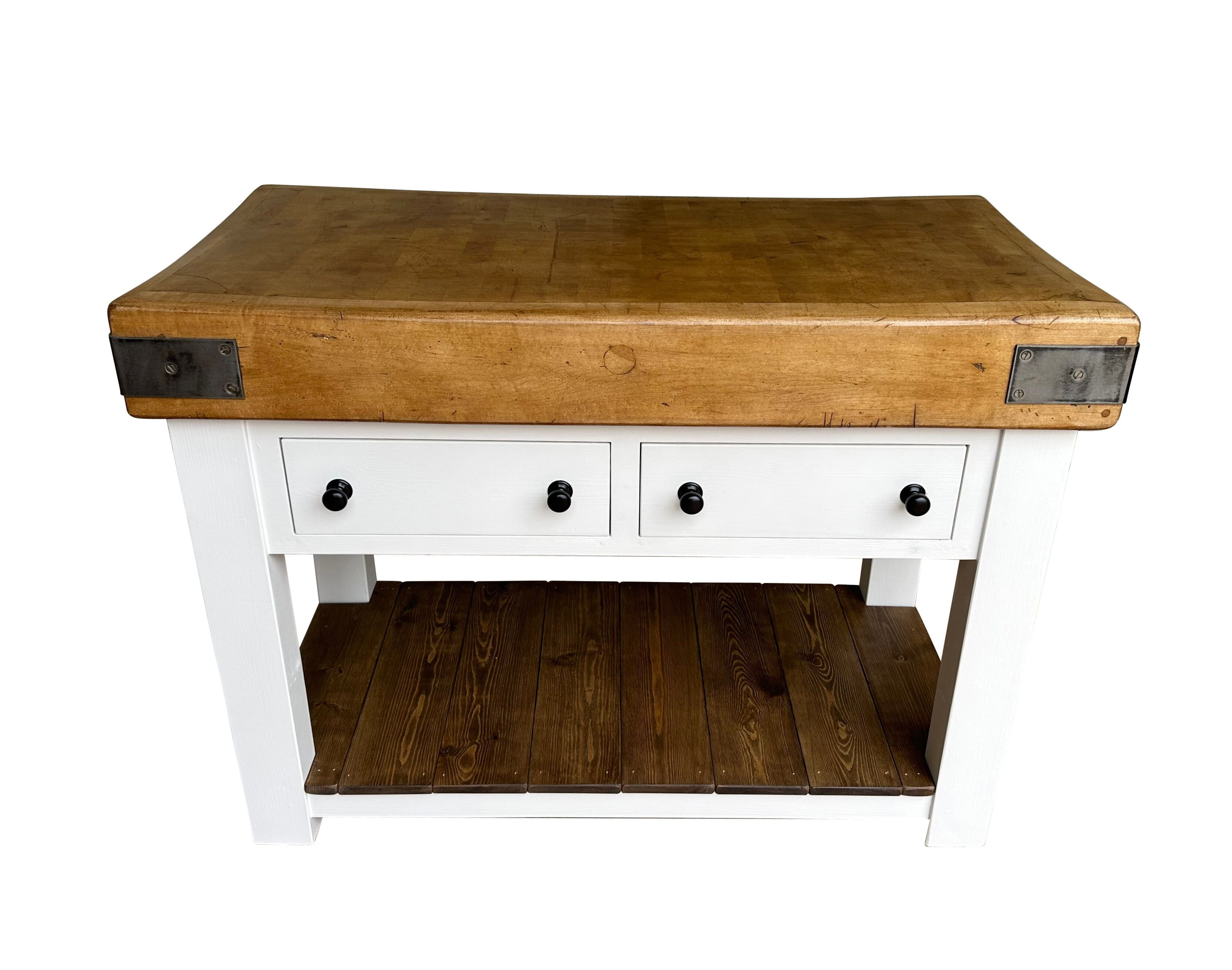 Butchers Chopping Block on Handmade Base With Drawers - D2223