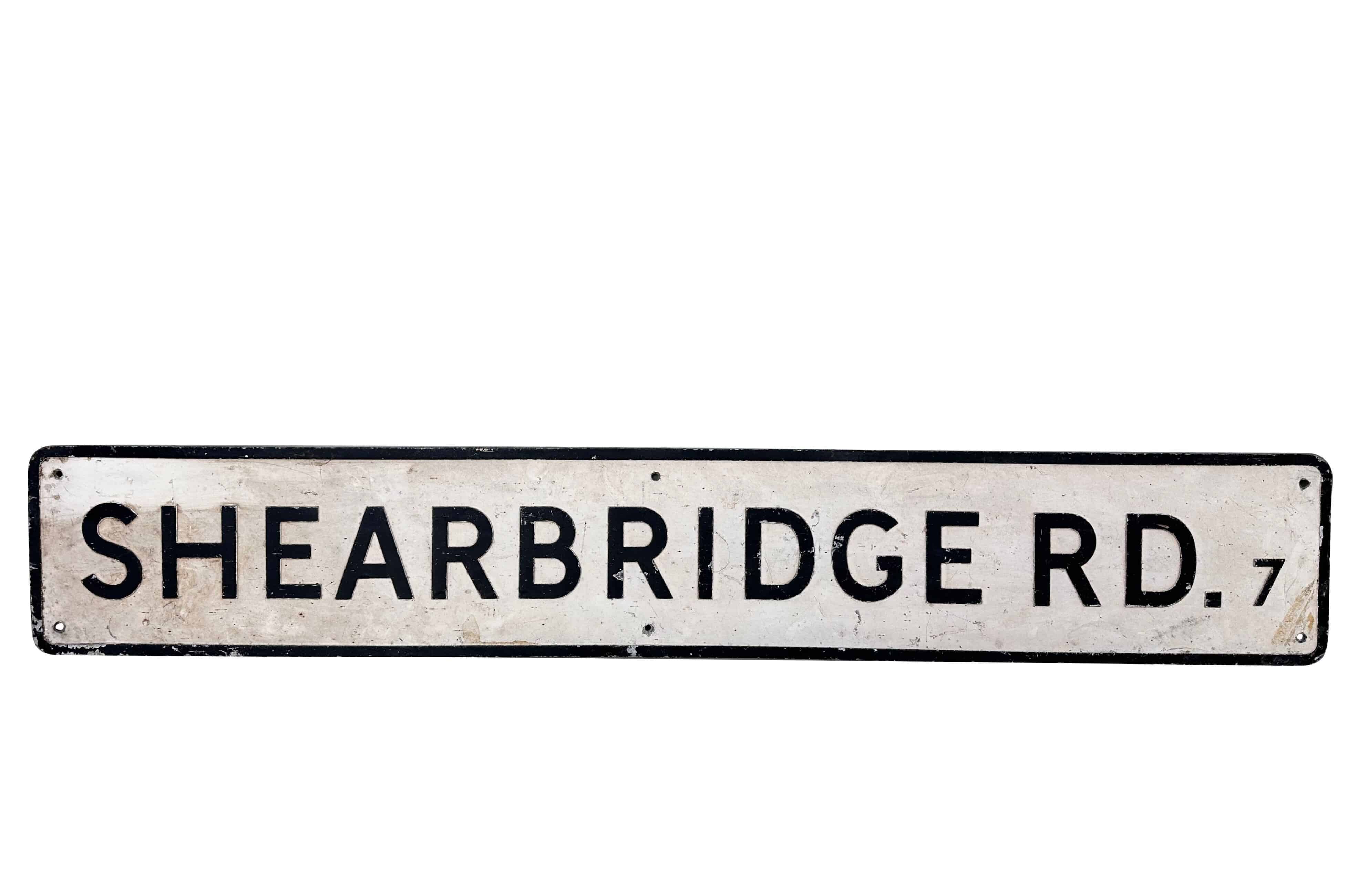 Original Cast Metal Road Wall Mounted Sign