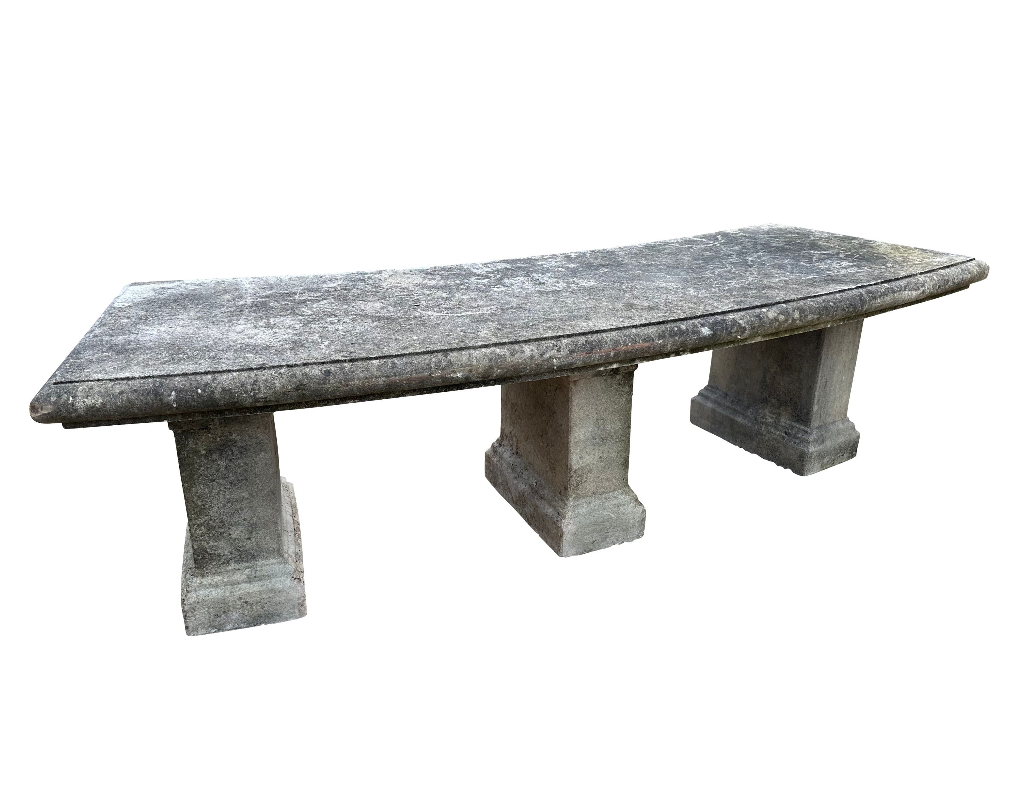Excellent Large Reconstituted Stone Garden Bench - 10602