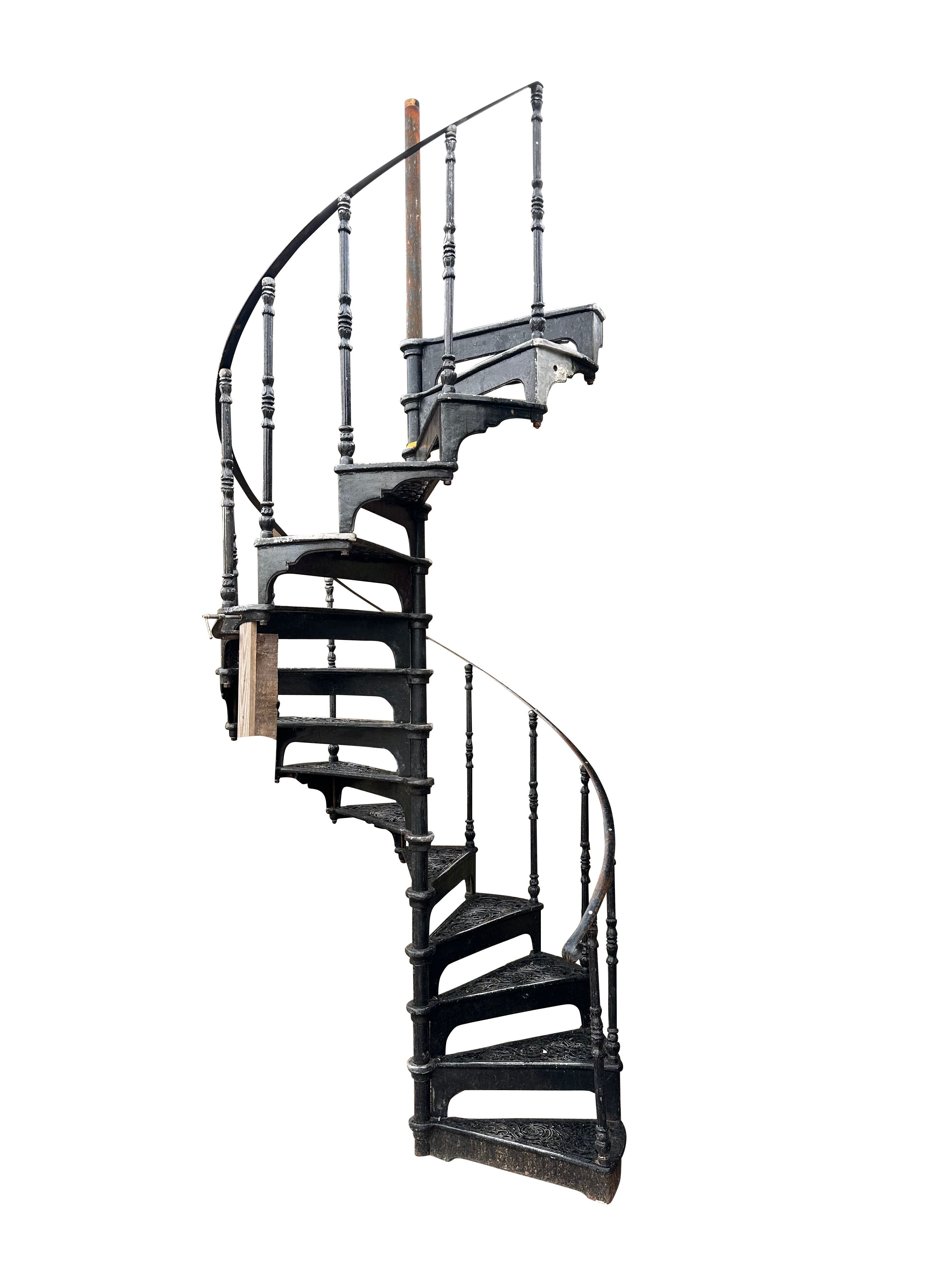 Reclaimed Large Cast Metal Spiral Staircase - 10407