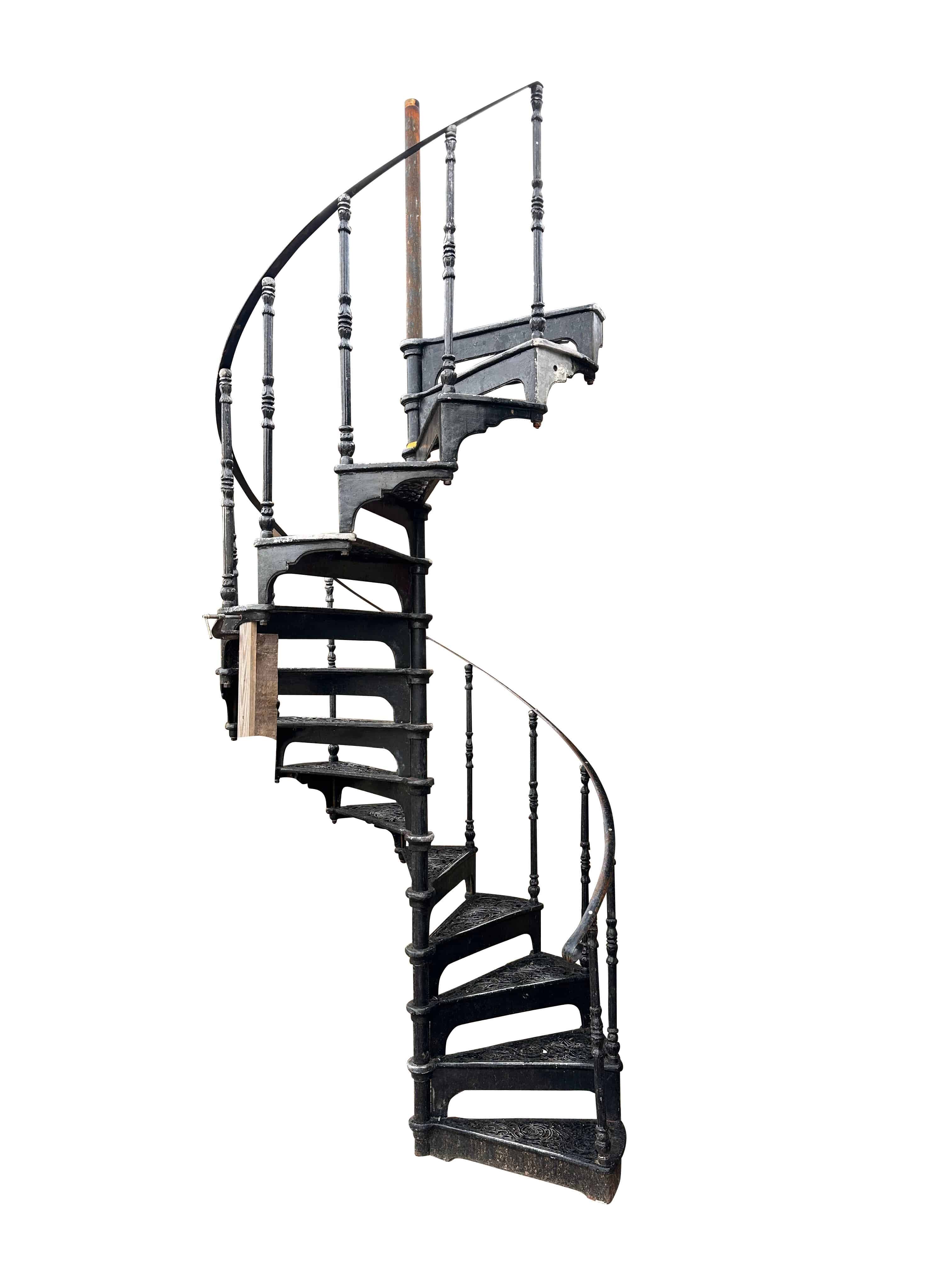 Reclaimed Large Cast Metal Spiral Staircase