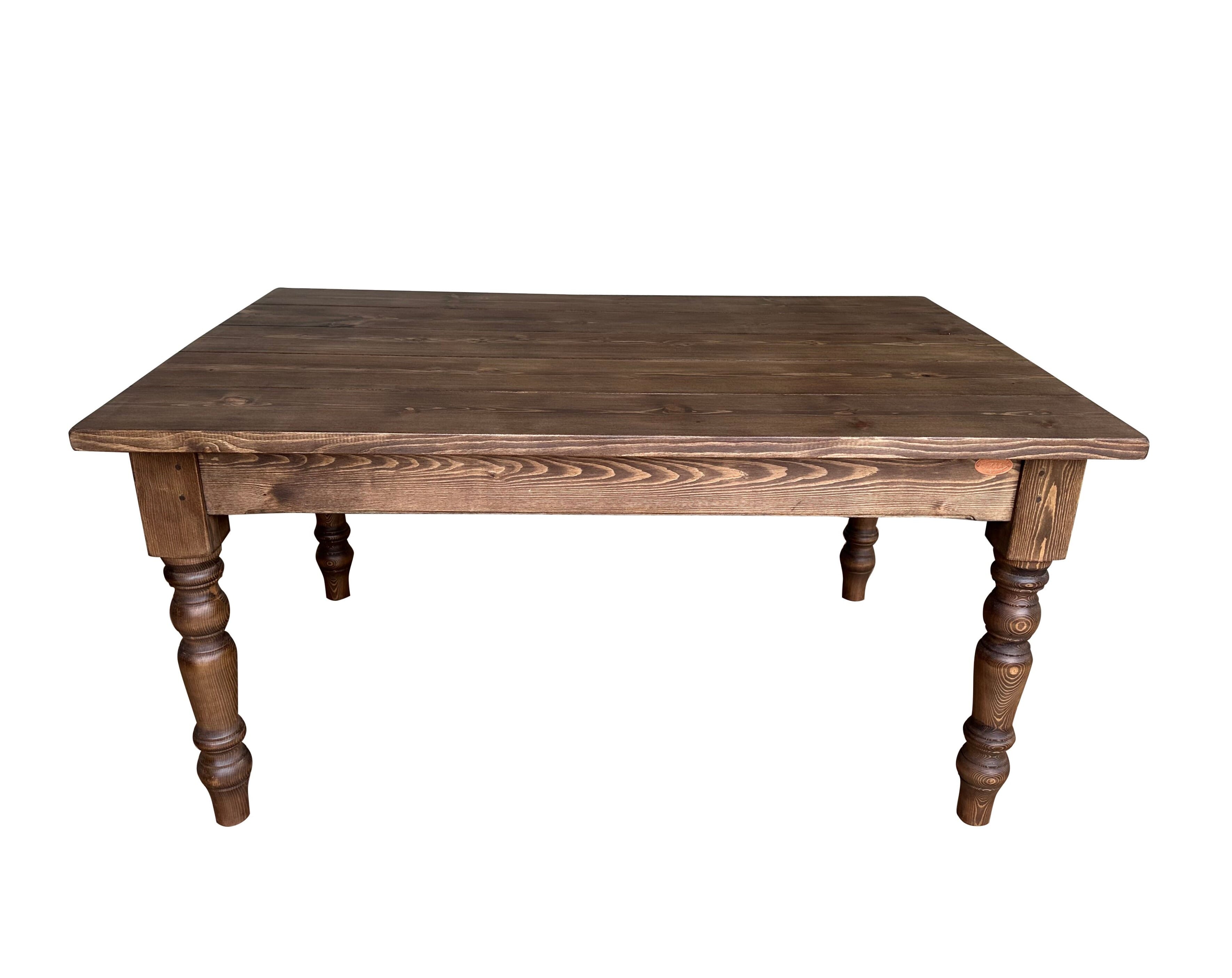 Bespoke Farmhouse Style Pine Plank Top Dining Table - D2228