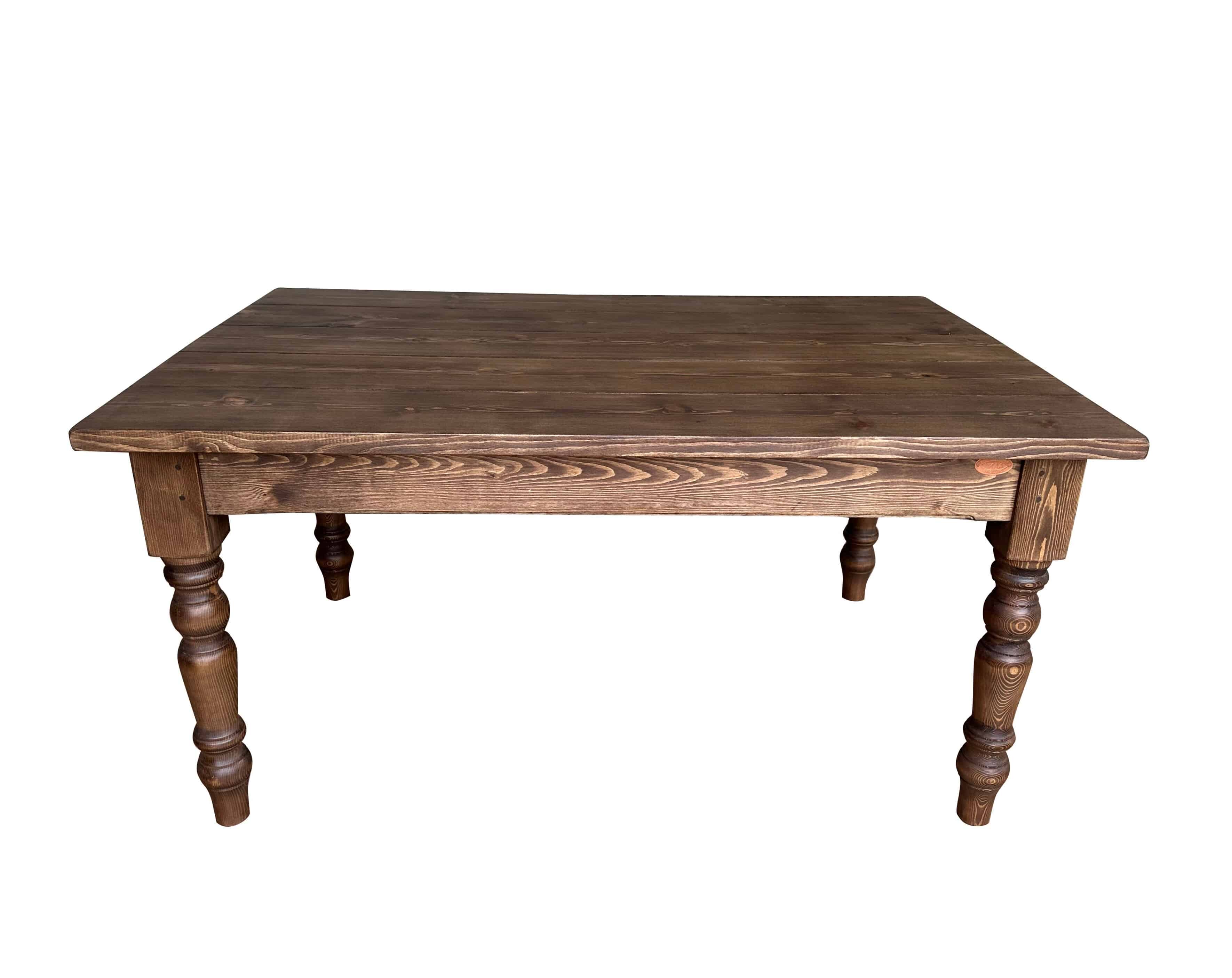 Bespoke Farmhouse Style Pine Plank Top Dining Table