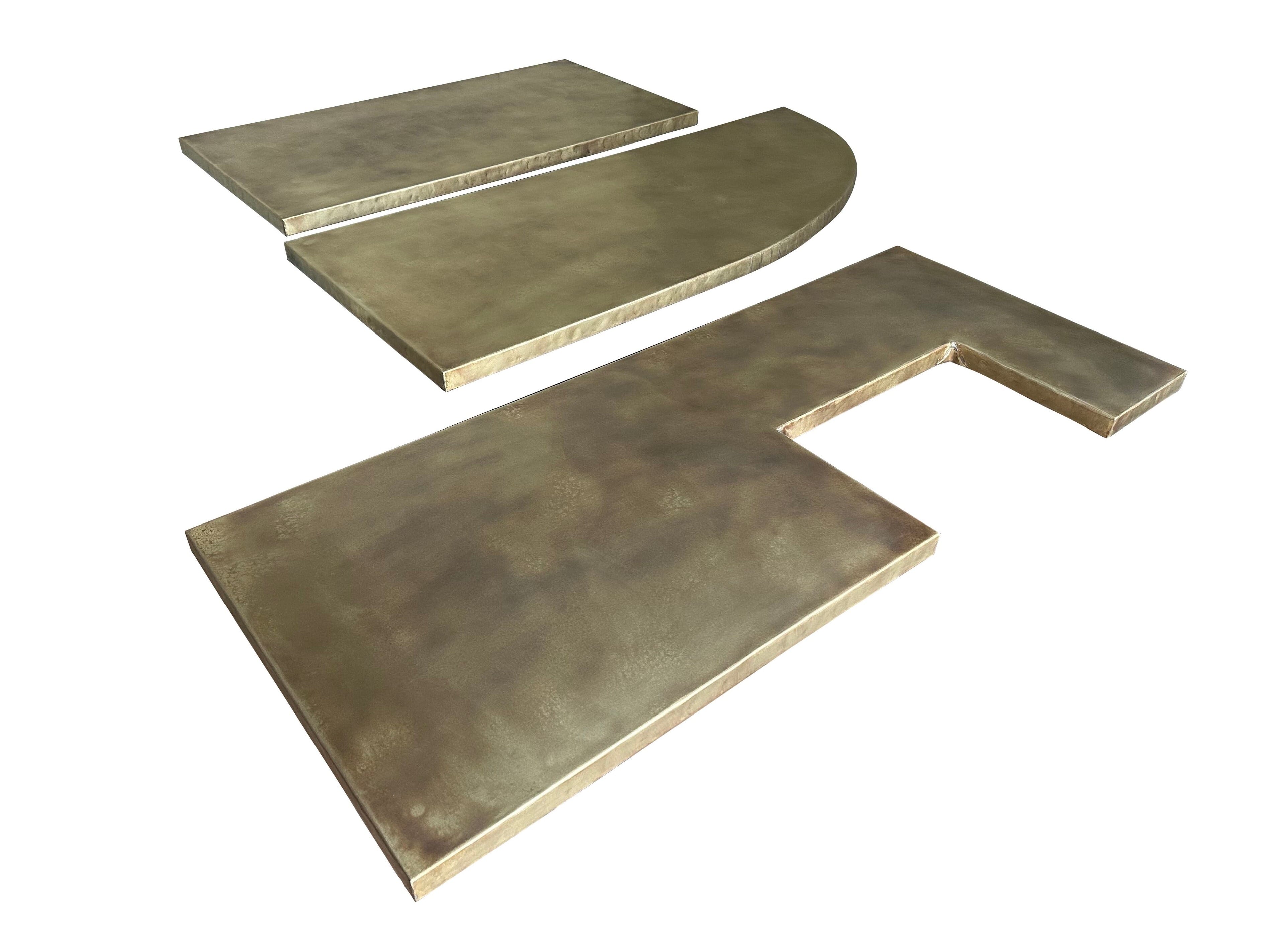 Handmade Bespoke Antique Brass Kitchen Countertops  - D2229
