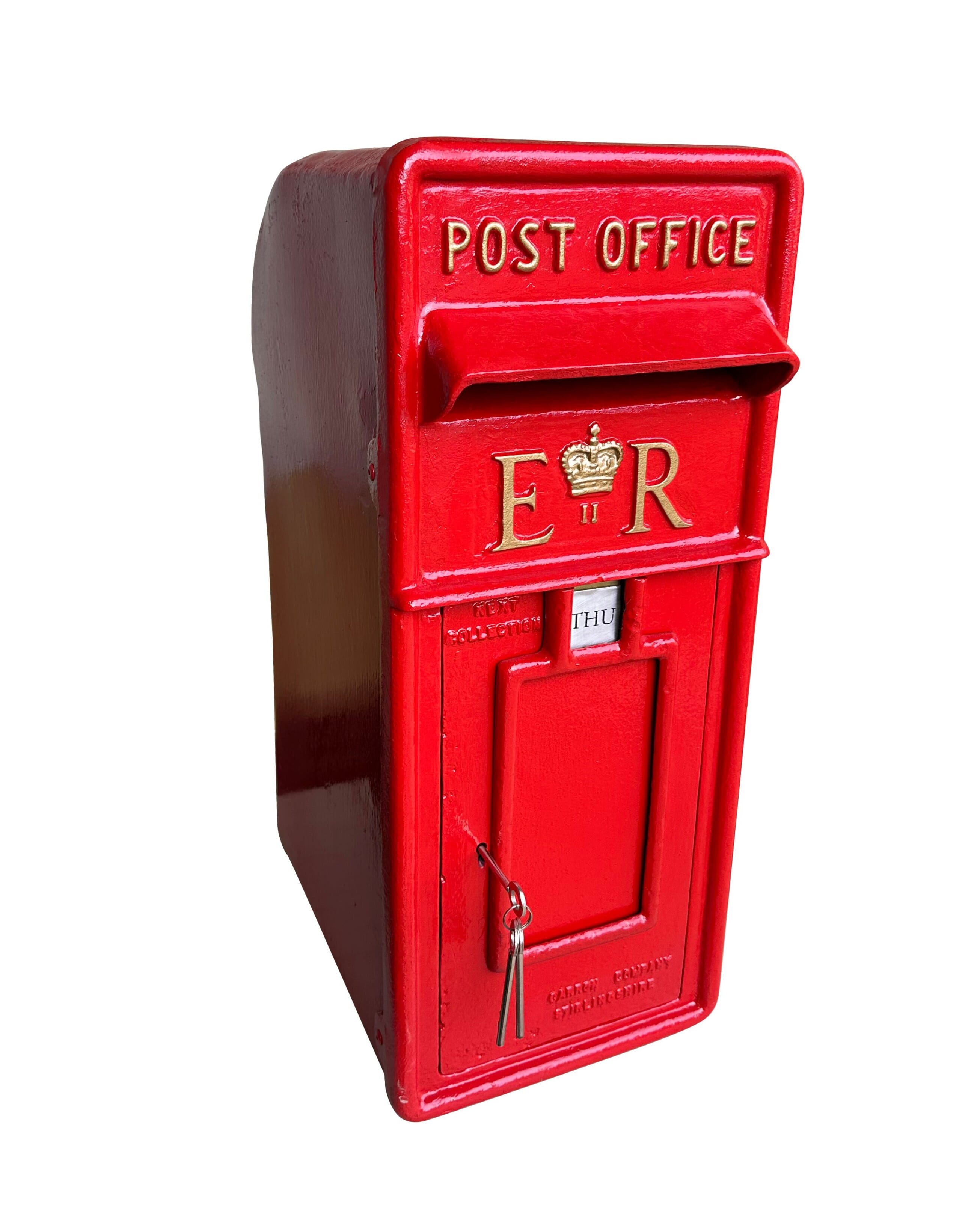 Old Post Office Cast Iron ER II Arch Back Post Box - 9848