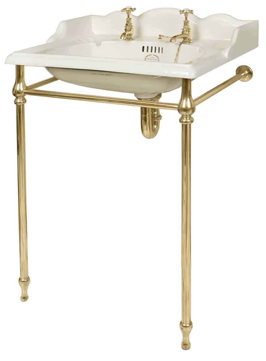 Thomas Crapper Marlborough 635mm  Basin Wash Stand - Brushed Brass