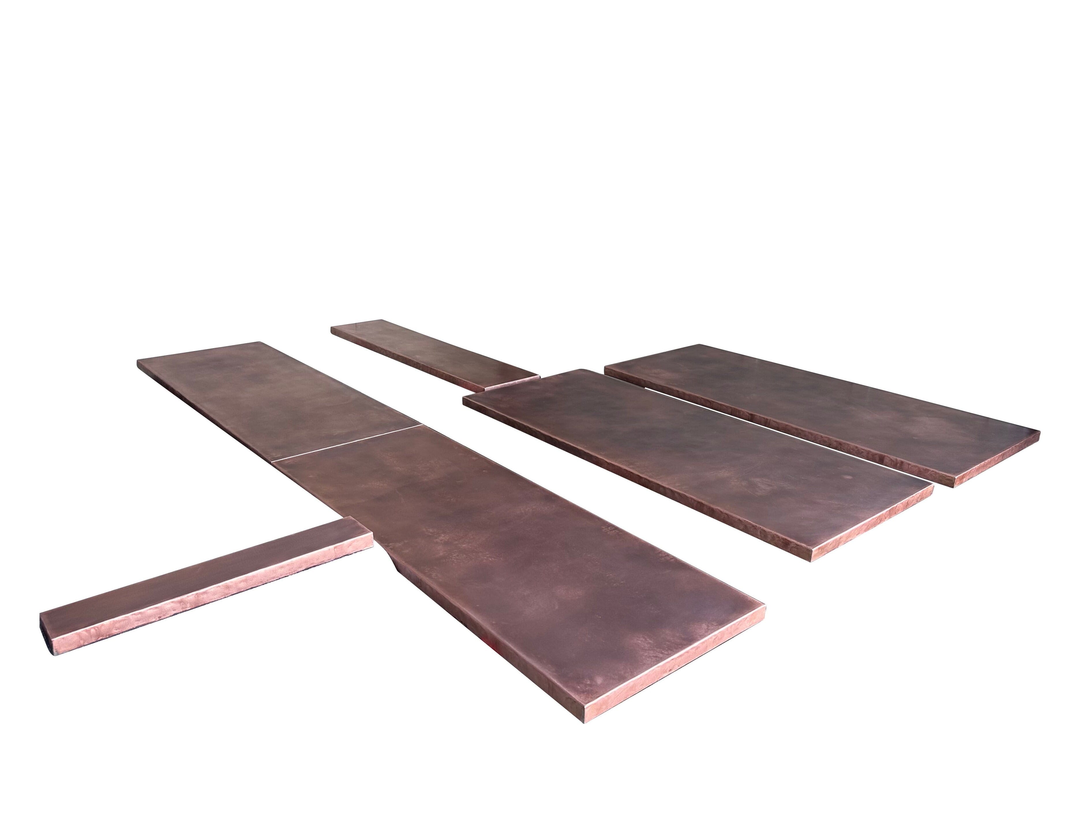 Bespoke Antique Copper Kitchen Worktops - D2240