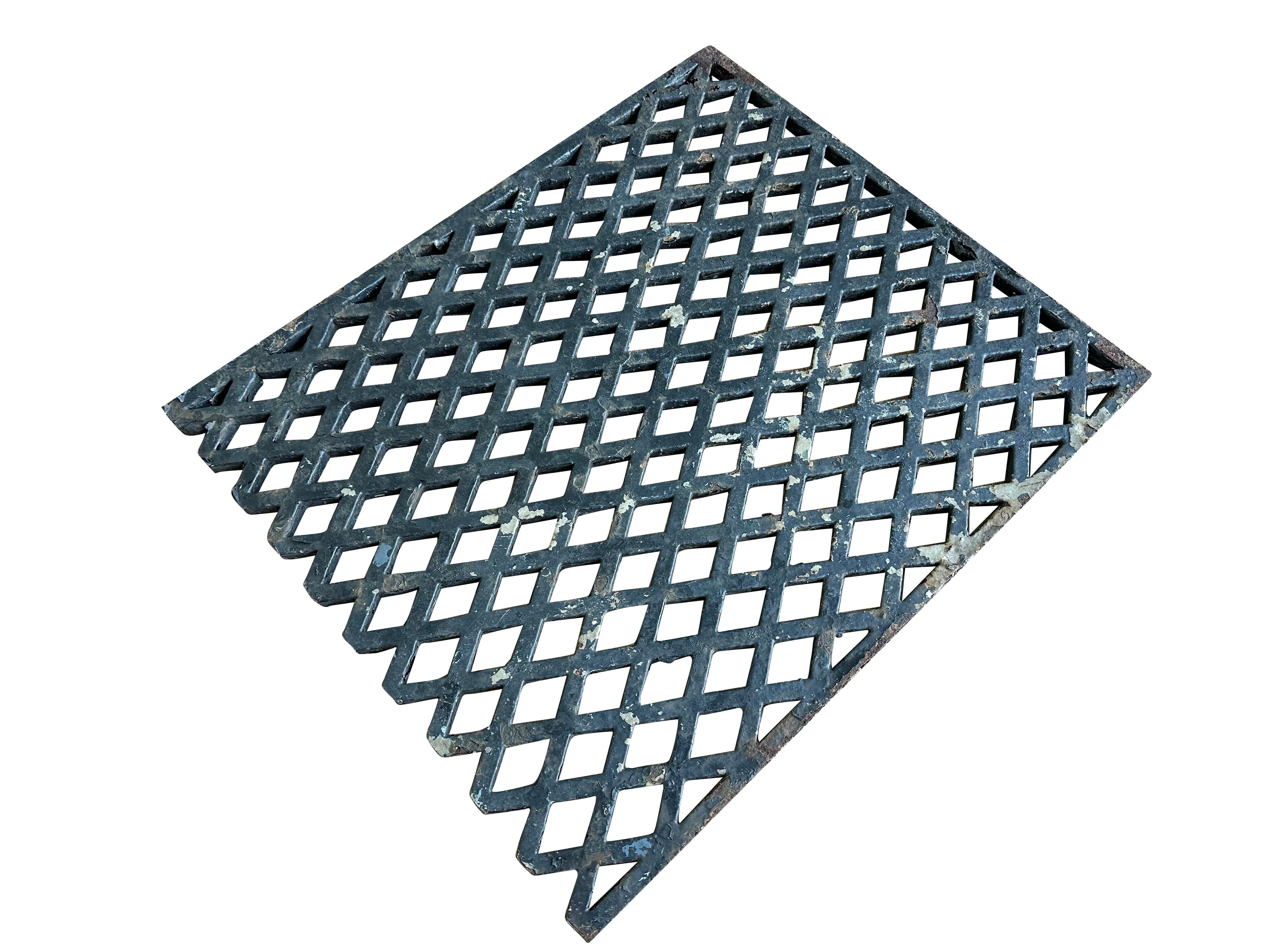 Old Victorian Cast Iron Floor Grille / Grid - 10618B