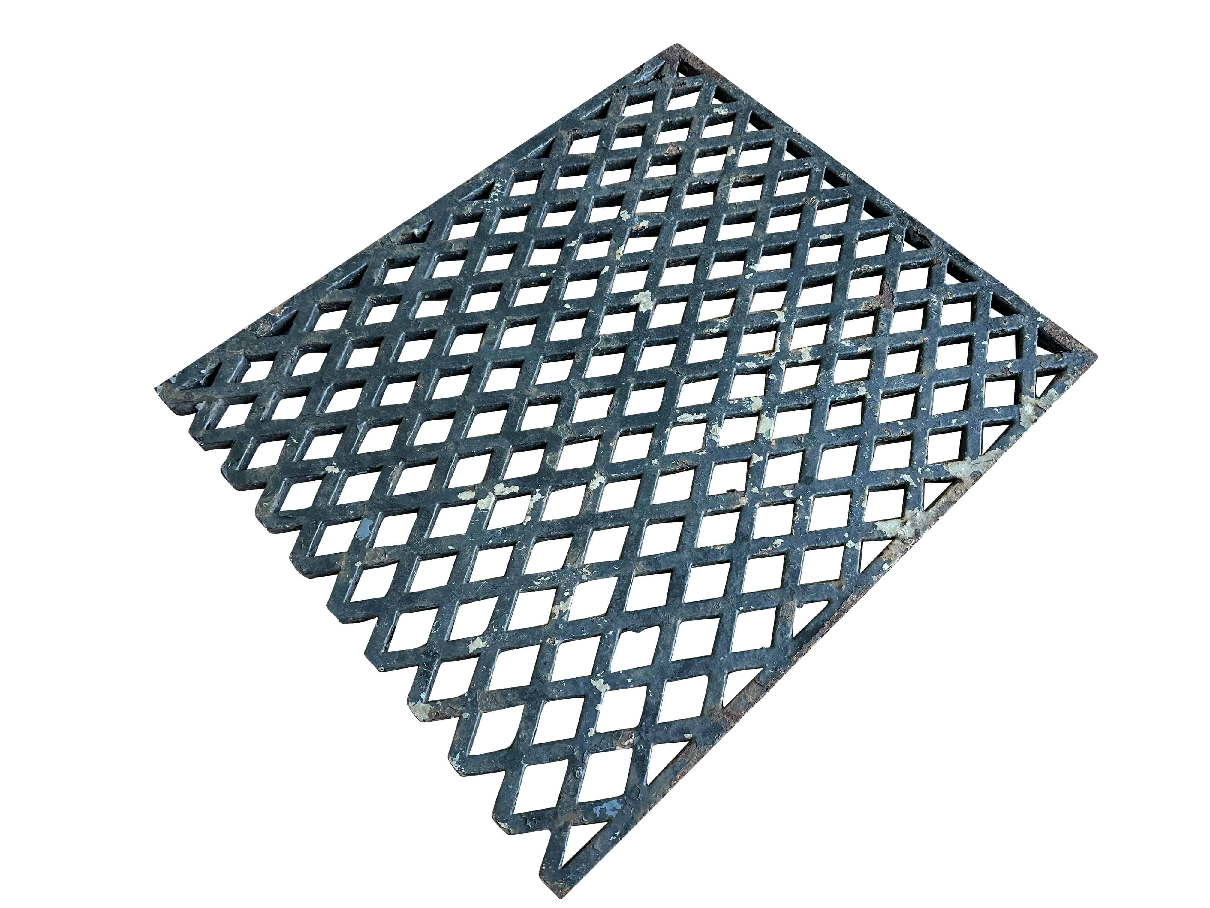 Old Victorian Cast Iron Floor Grille / Grid