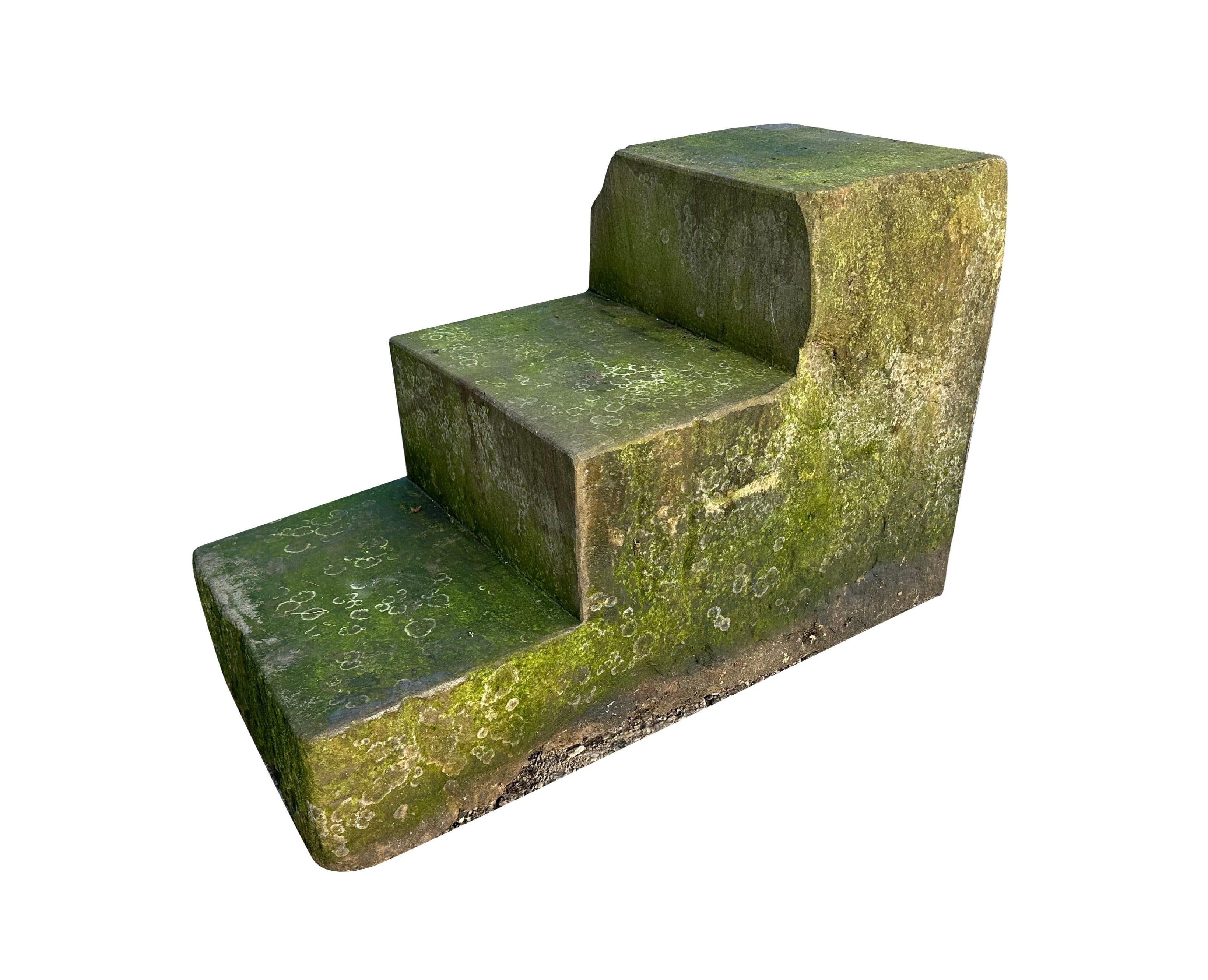 Hand Carved Original Stone Horse Mounting Block - 10274B