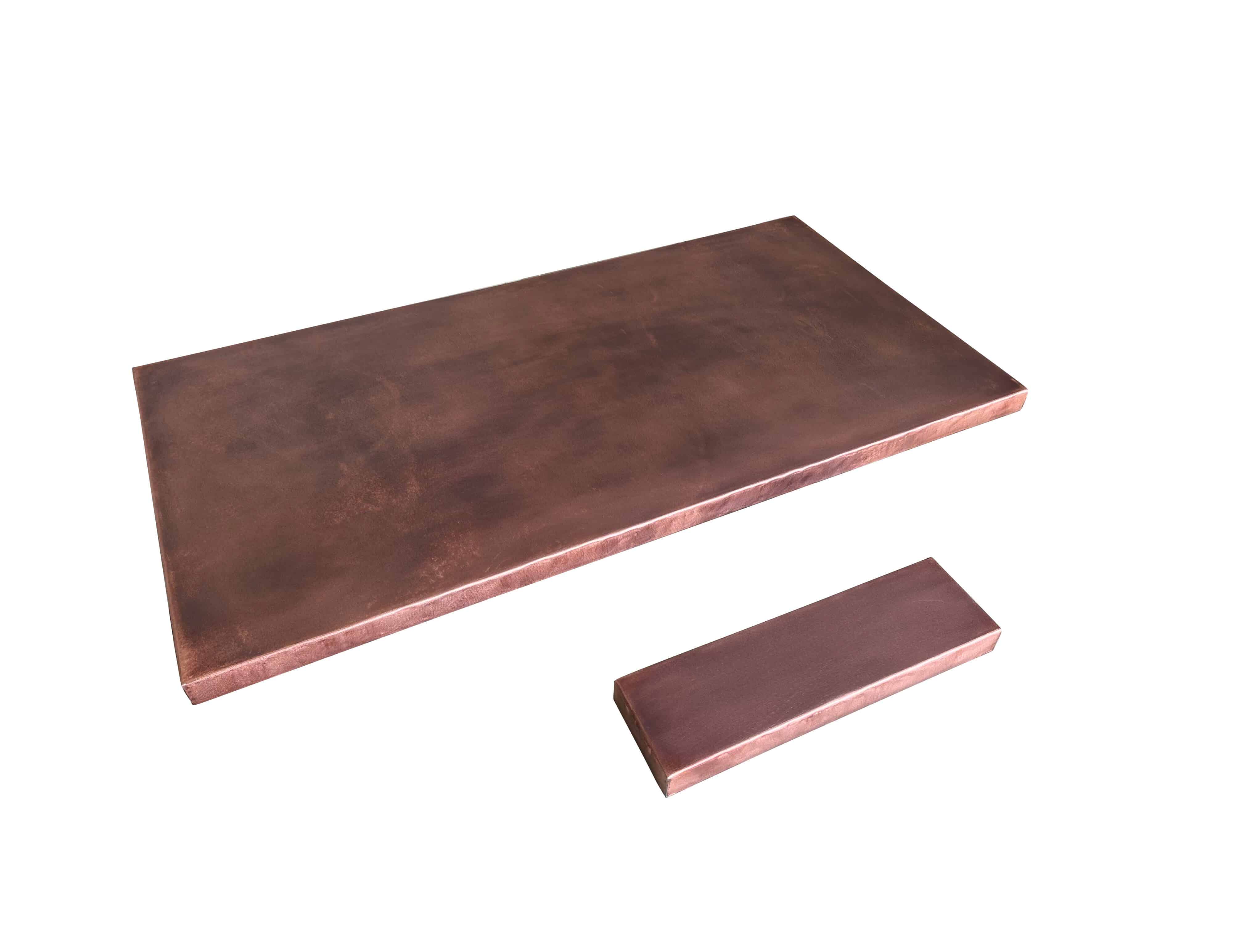Antique Copper Bespoke Kitchen Worktops and Splashback