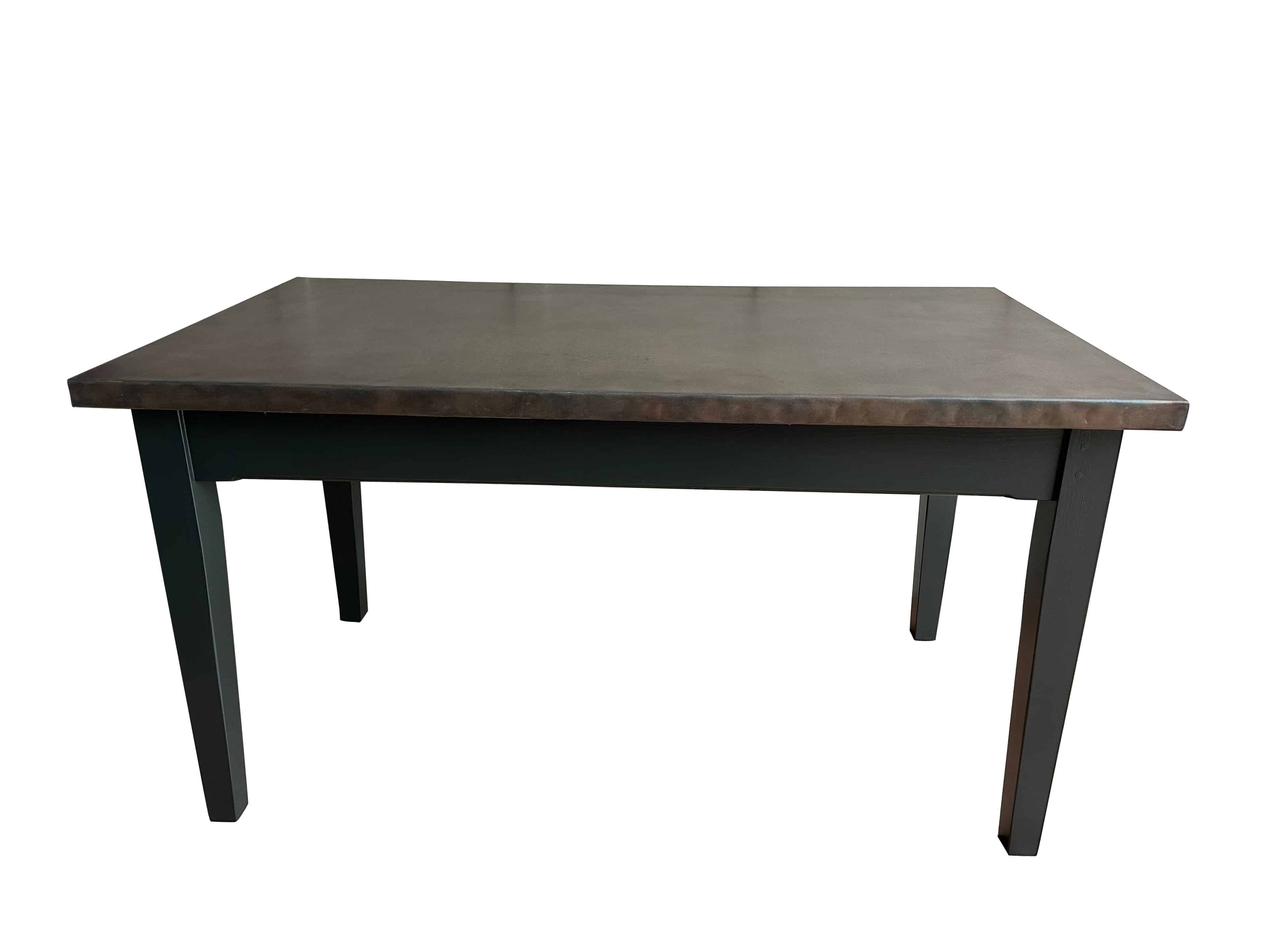 Handmade Antique Zinc Top Industrial Kitchen Table