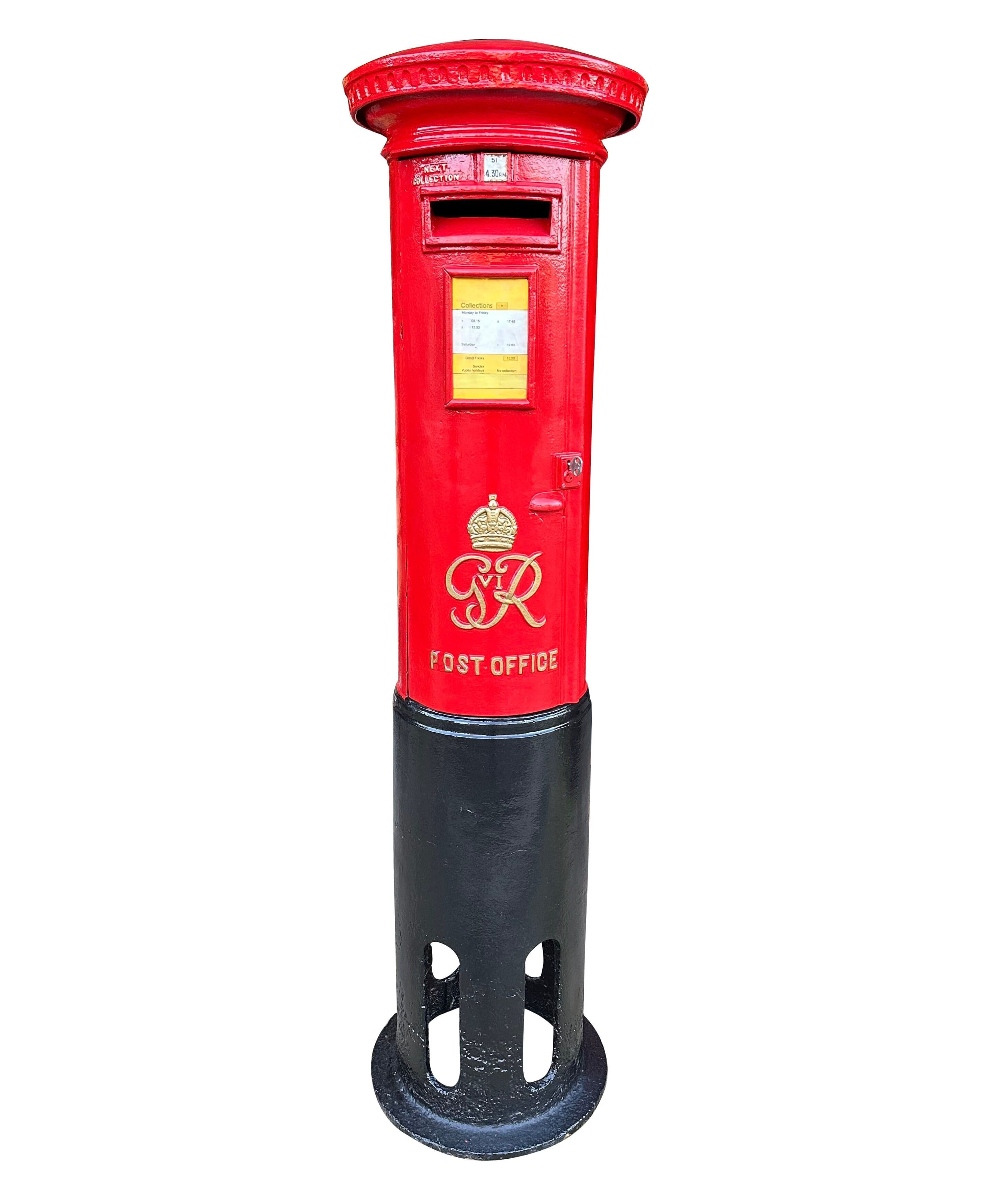 Genuine Reclaimed Cast Iron 'George 6th' Pillar Box - 9482