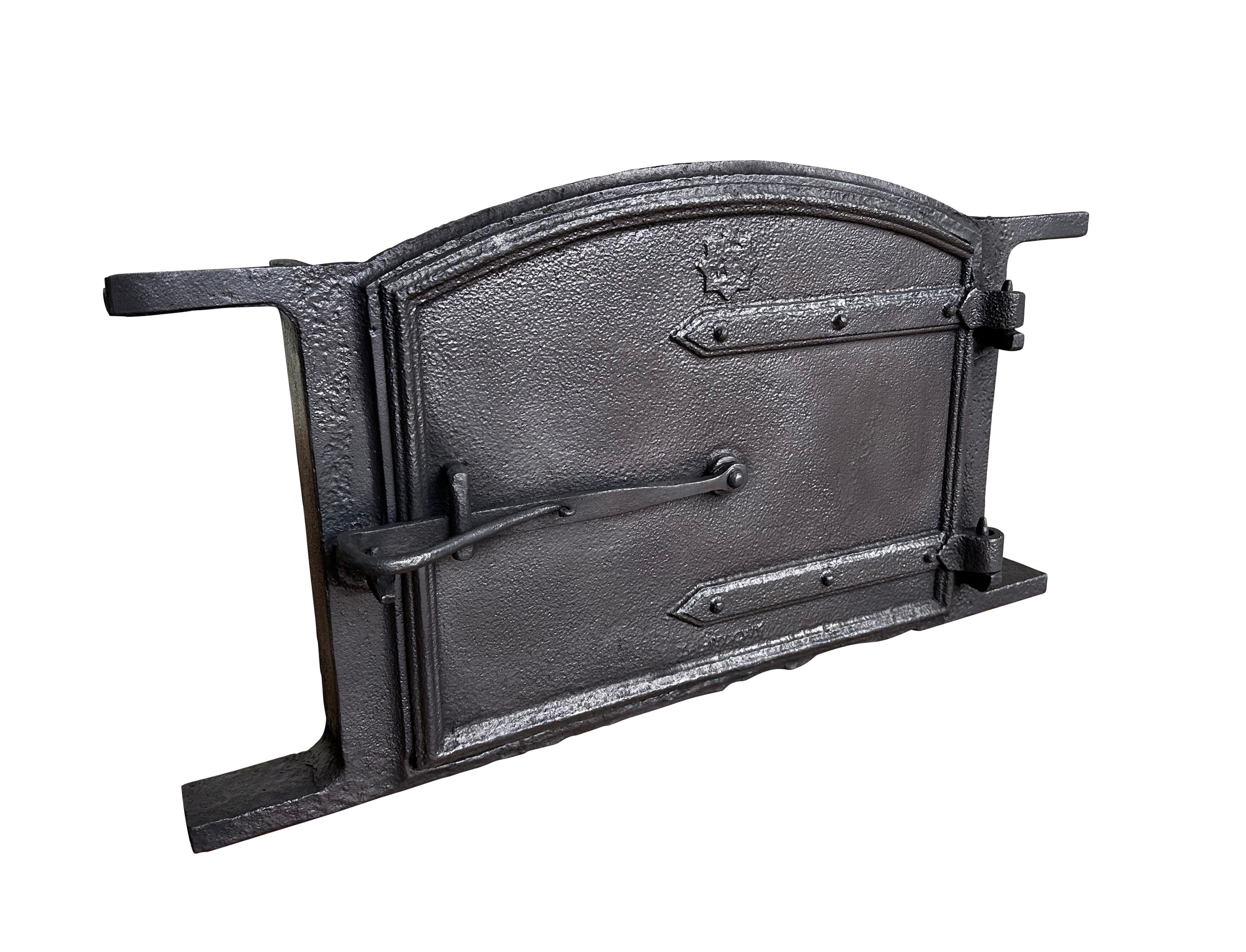 Antique Cast Iron Bread Oven Door With Frame - 10579