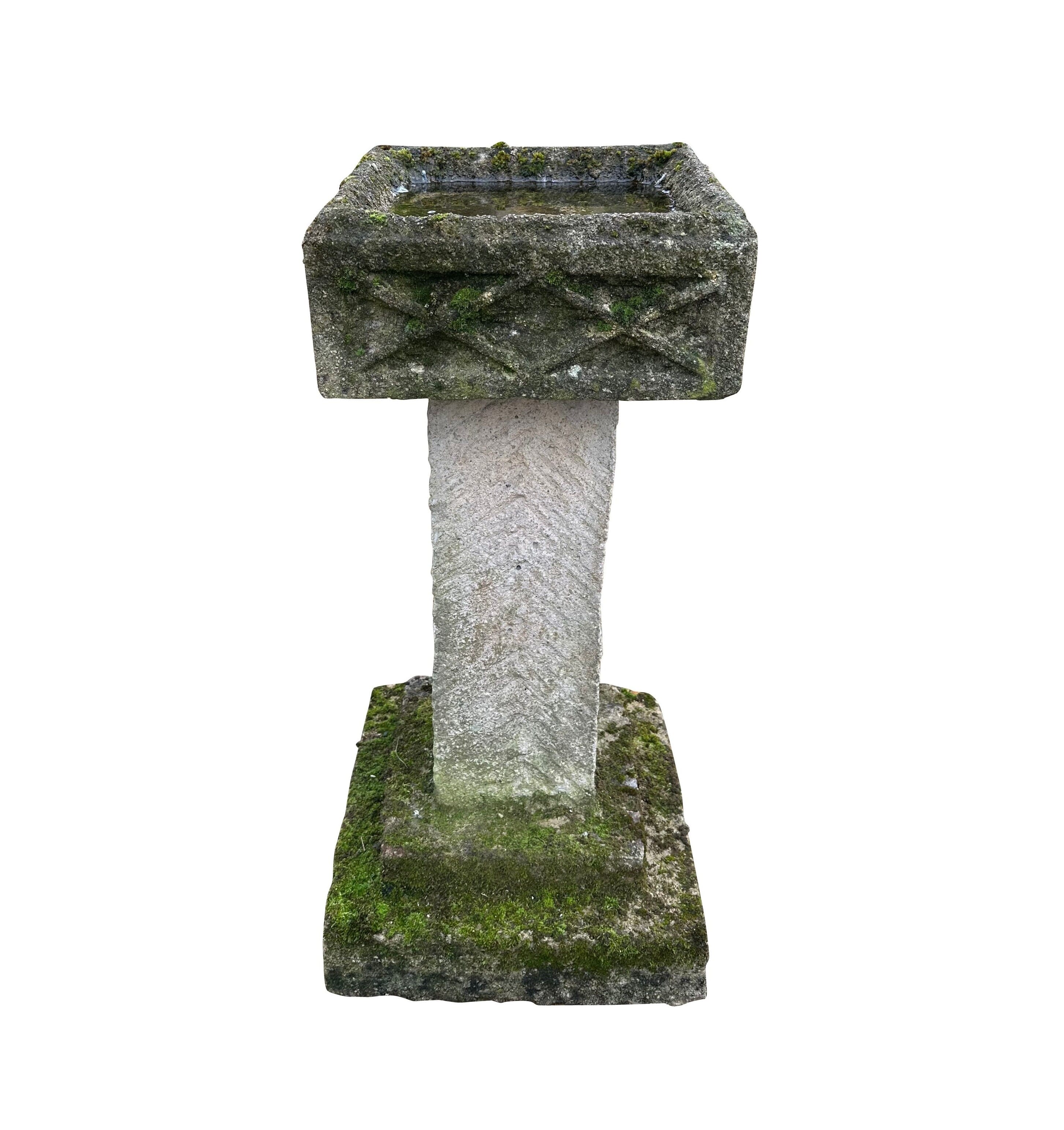 Decorative Reconstituted Stone Garden Bird Bath Ornament - 10645A