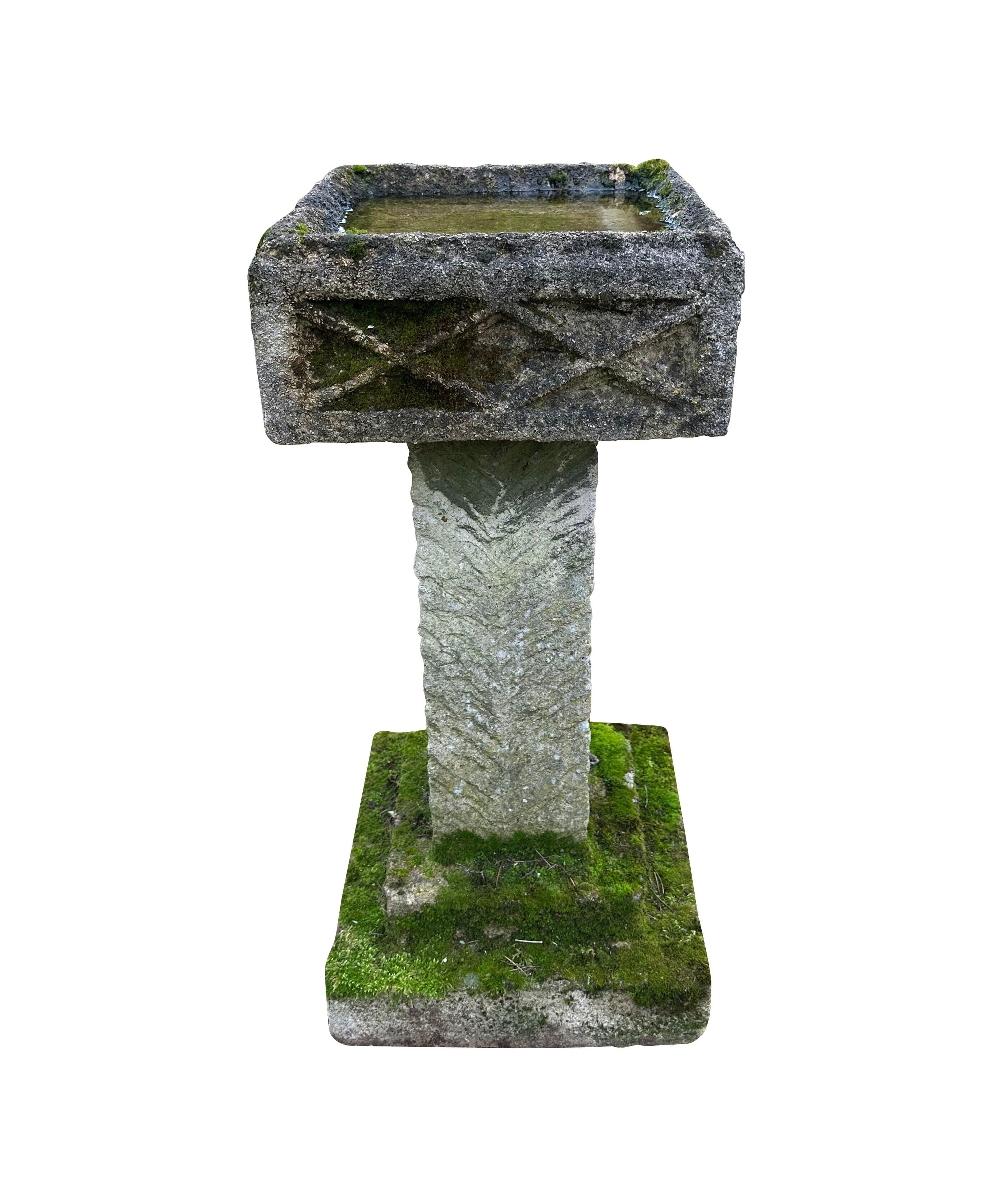 Reconstituted Stone Decorative Garden Bird Bath Ornament - 10645B