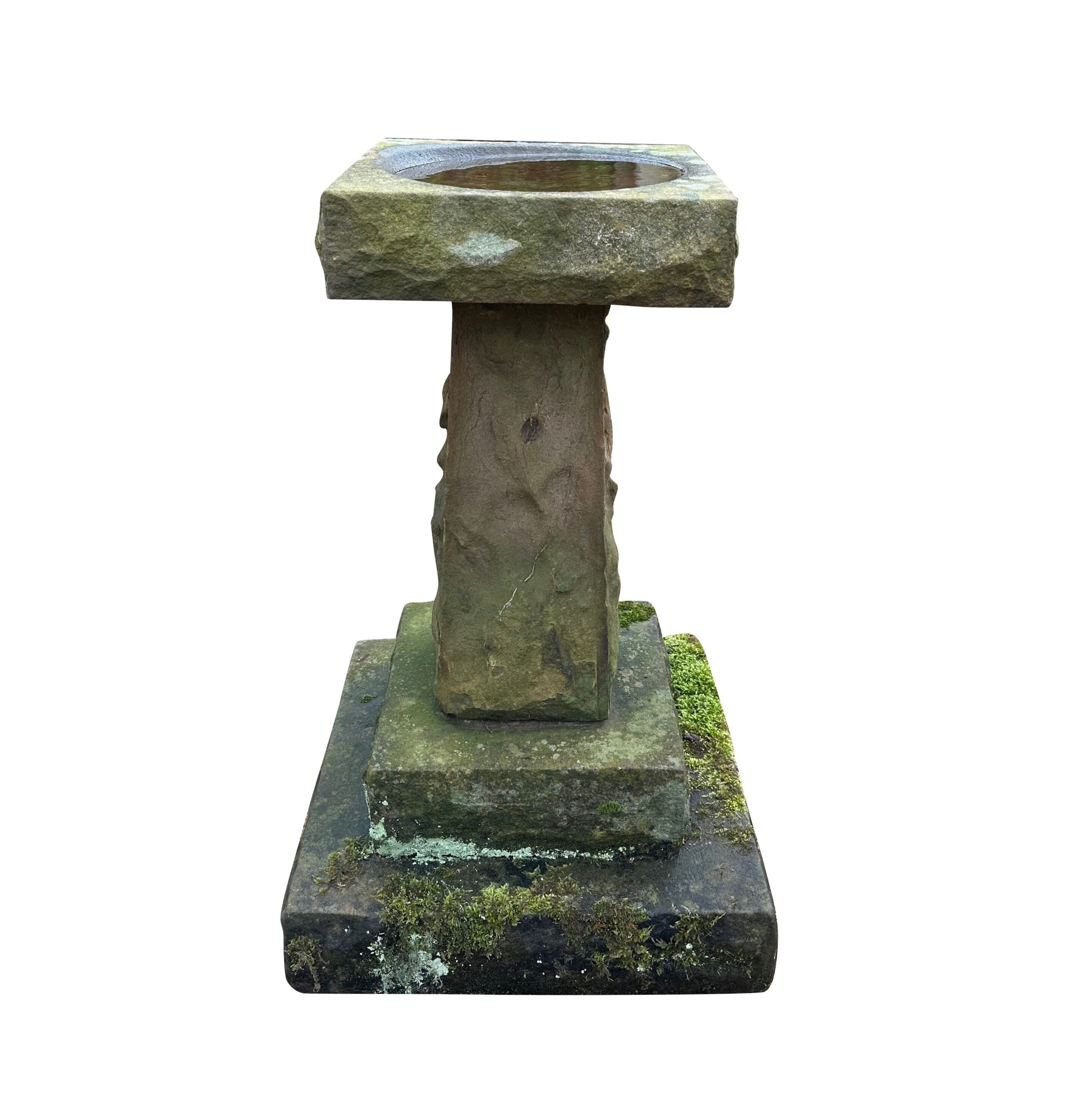 Substantial Hand Carved Victorian Stone Garden Bird Bath - 10641