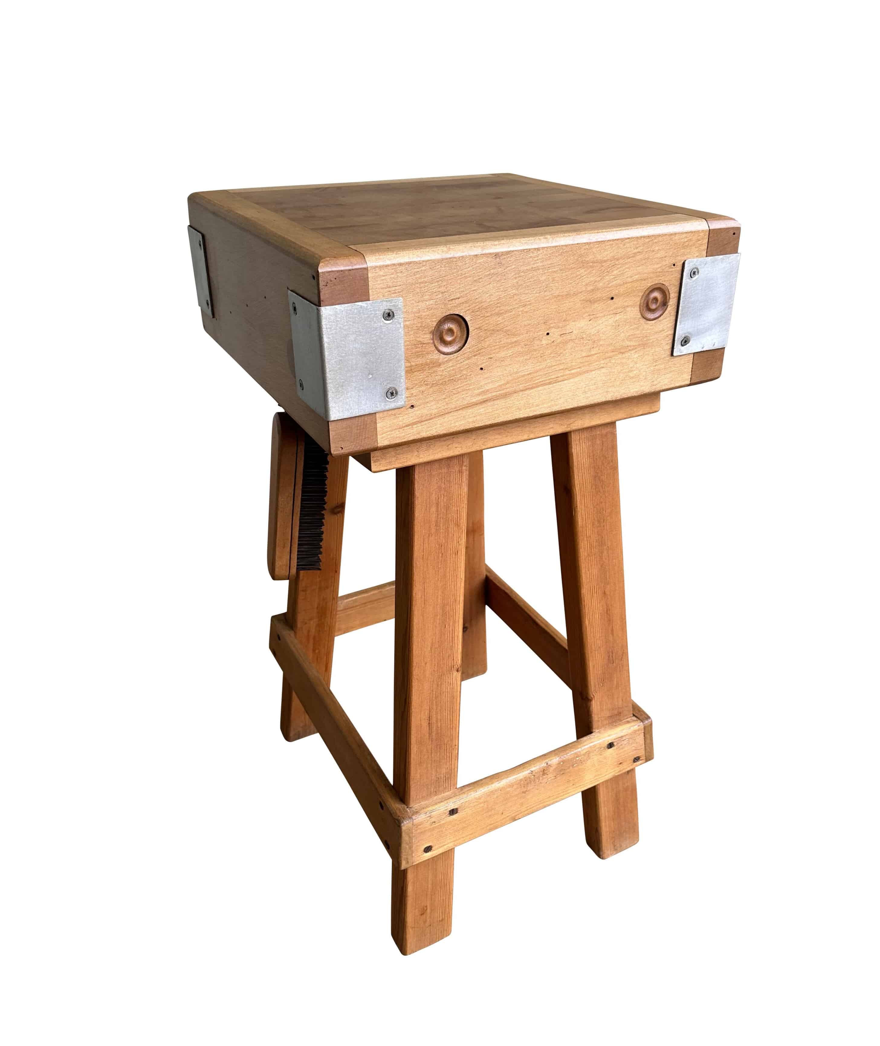 Genuine Maple Butchers Kitchen Chopping Block On Stand