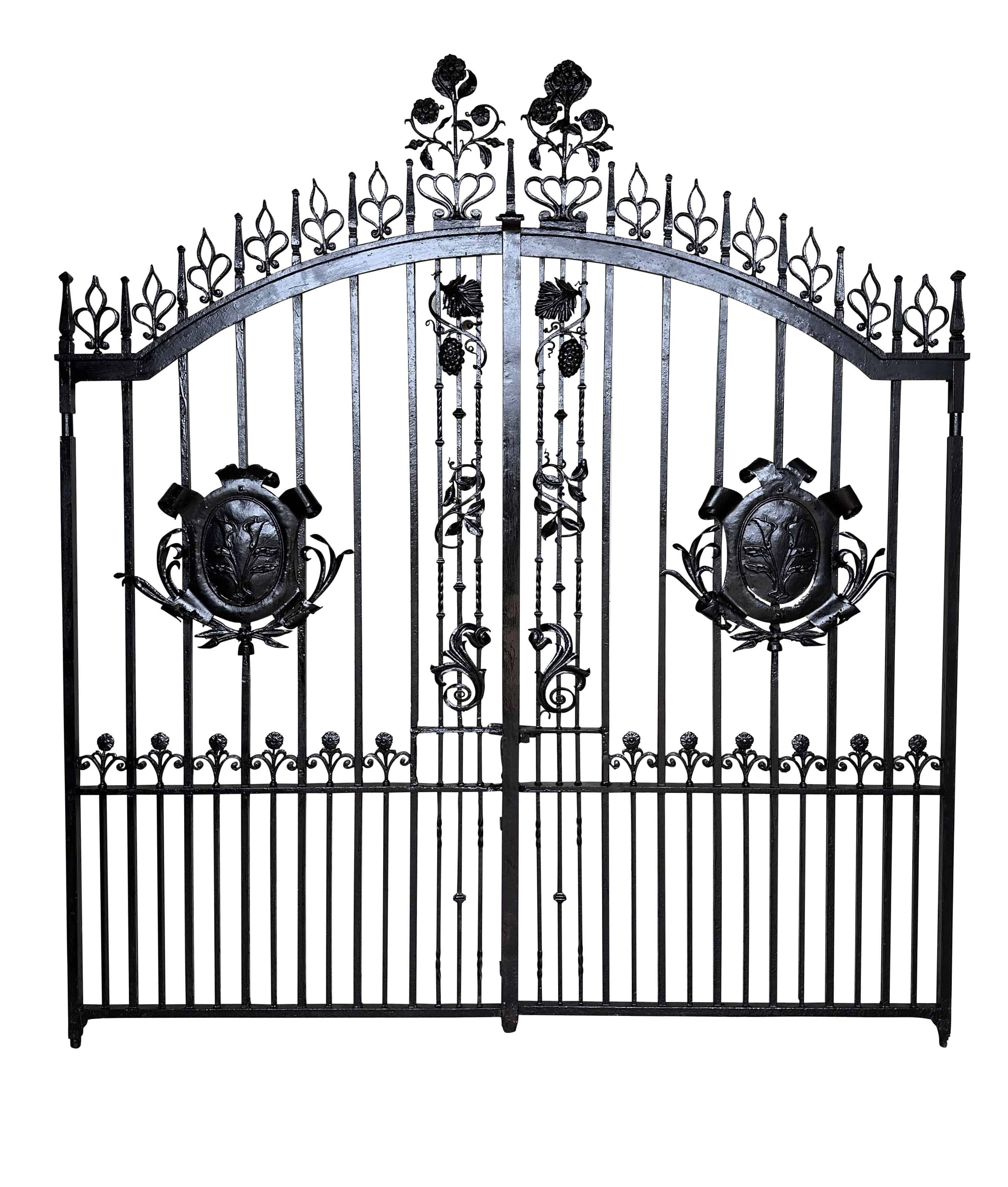 Victorian Ornate Wrought Iron Entrance Driveway Gates
