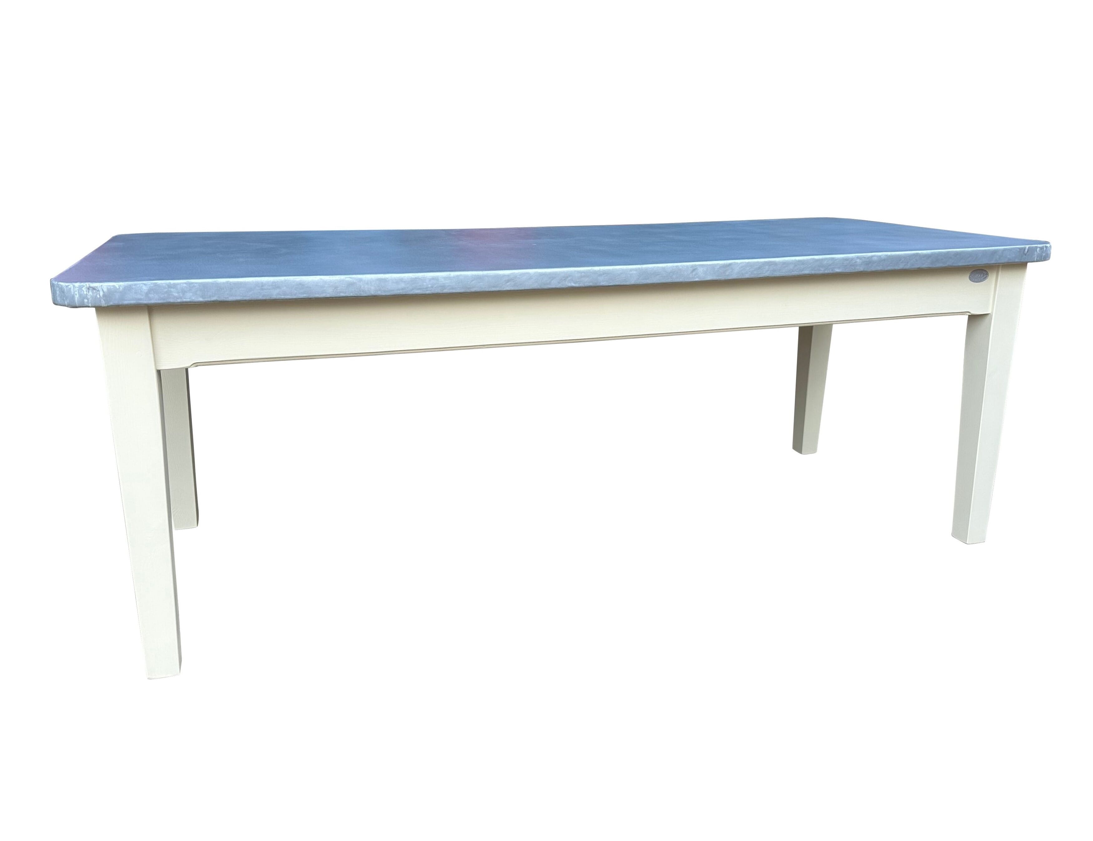  Distressed Zinc Bespoke Kitchen Dining Table - D2251