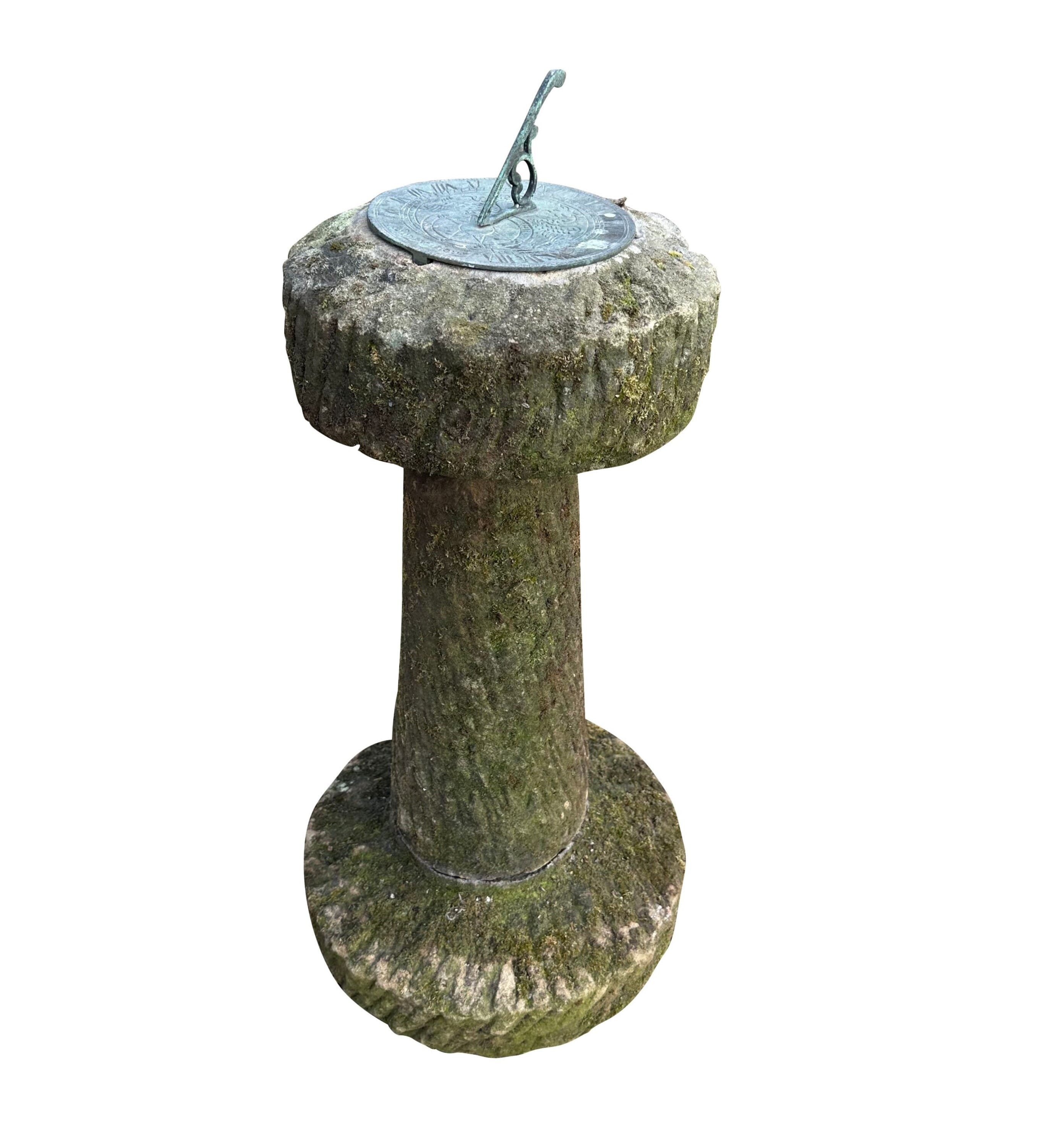 Antique Garden Hand Carved Solid Stone Sundial - 10628
