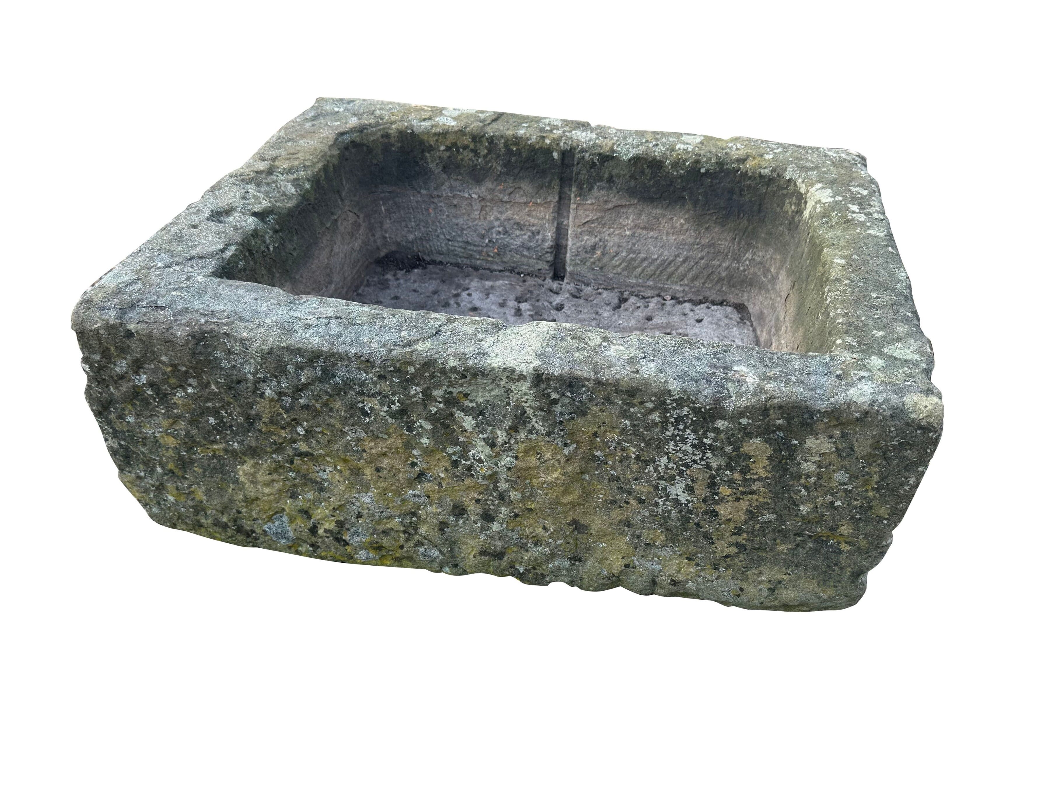Solid Stone Carved English Garden Trough / Planter - 10674