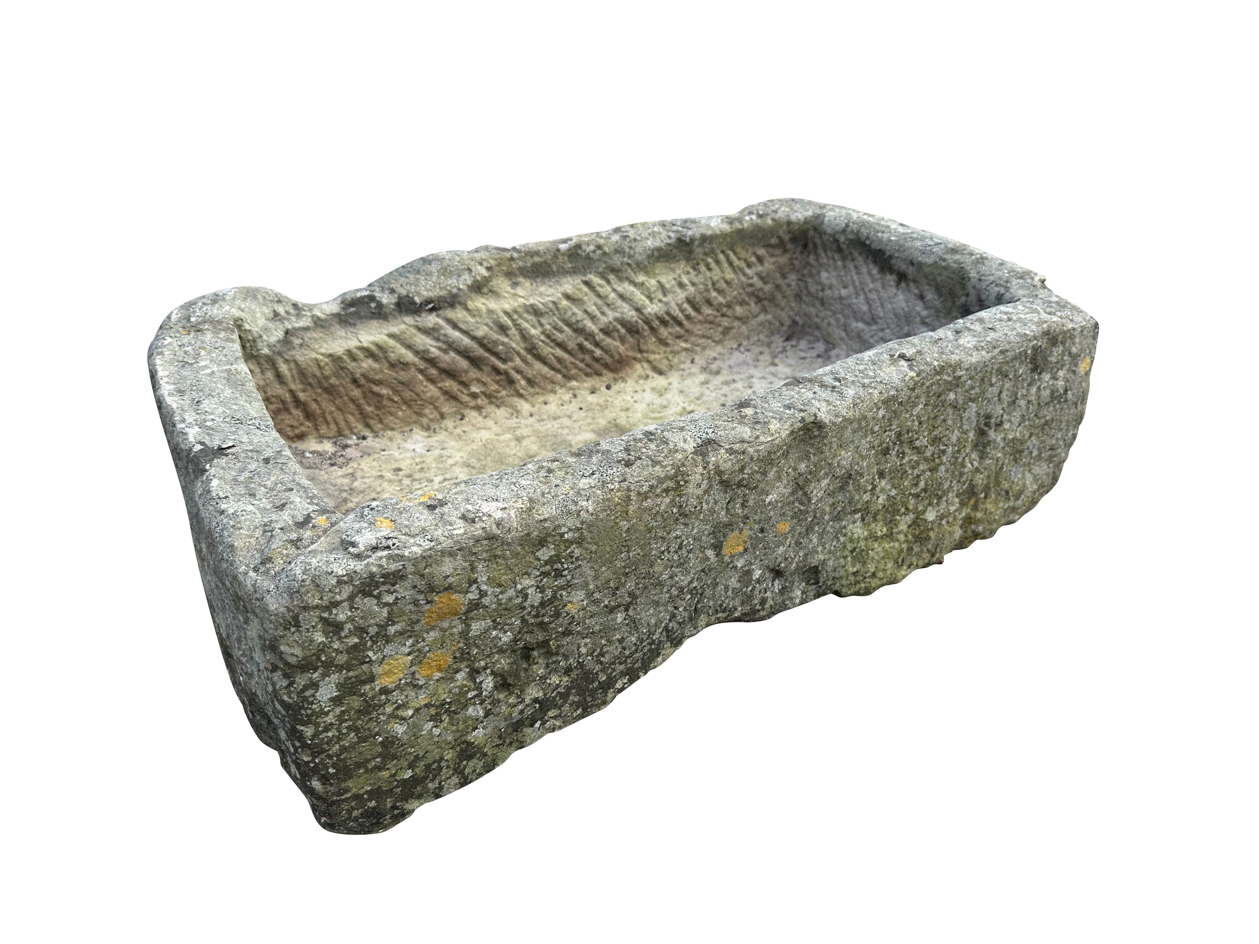 Carved Garden English Stone Planter / Trough - 10671
