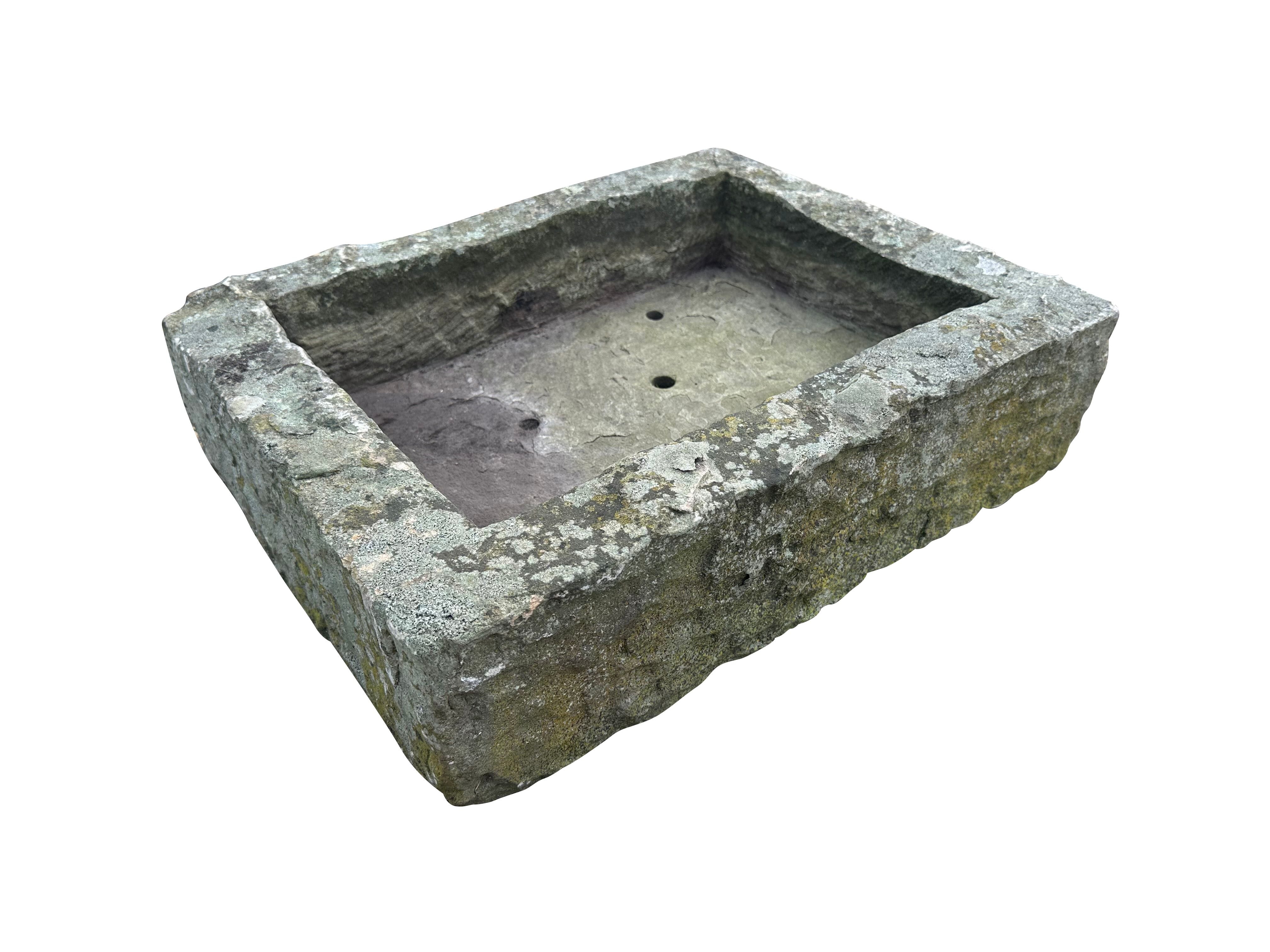 Hand Carved English Garden Stone Planter / Trough - 10669