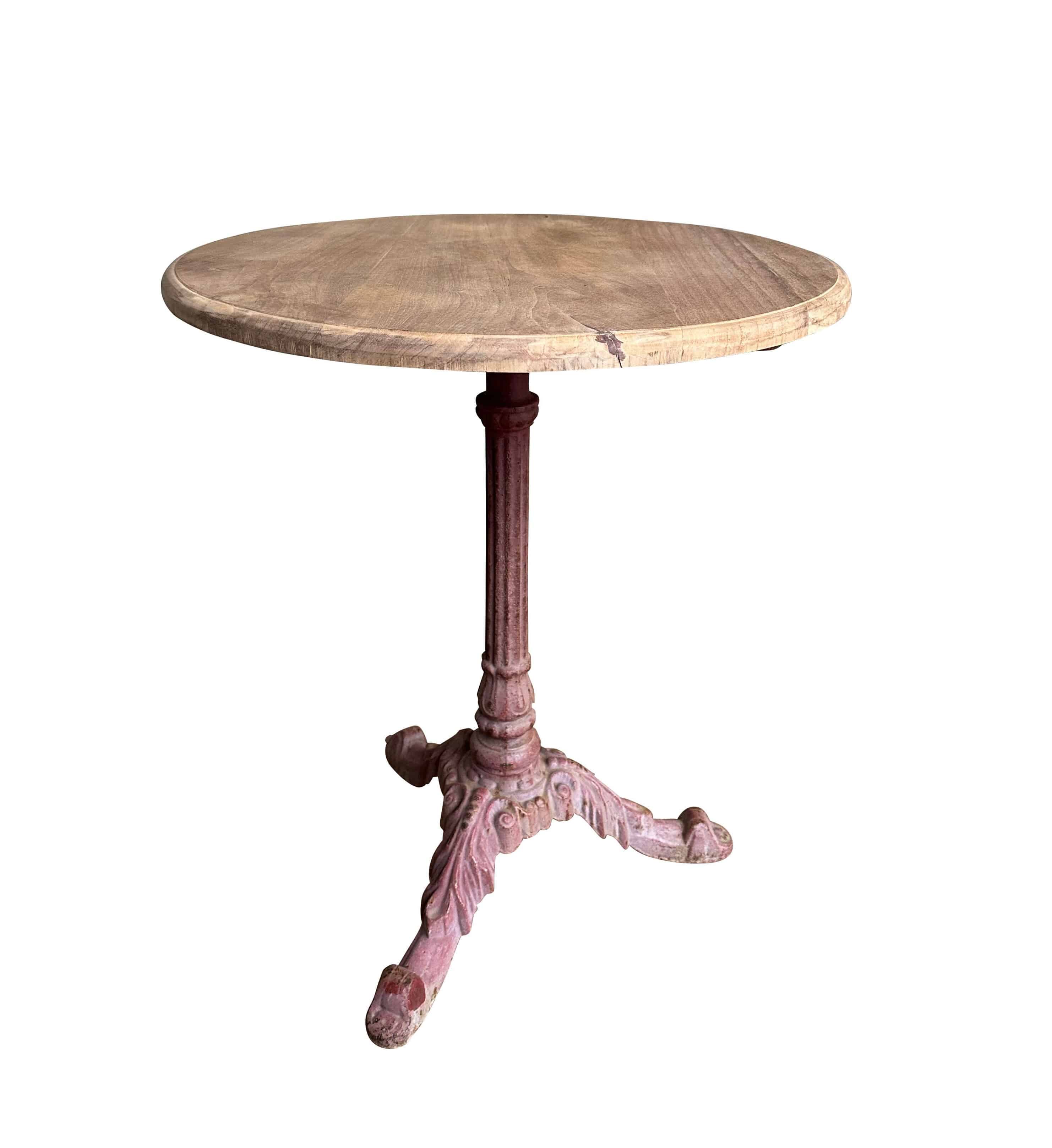 Reclaimed Cast Iron Pub / Restaurant Table & Hardwood Top