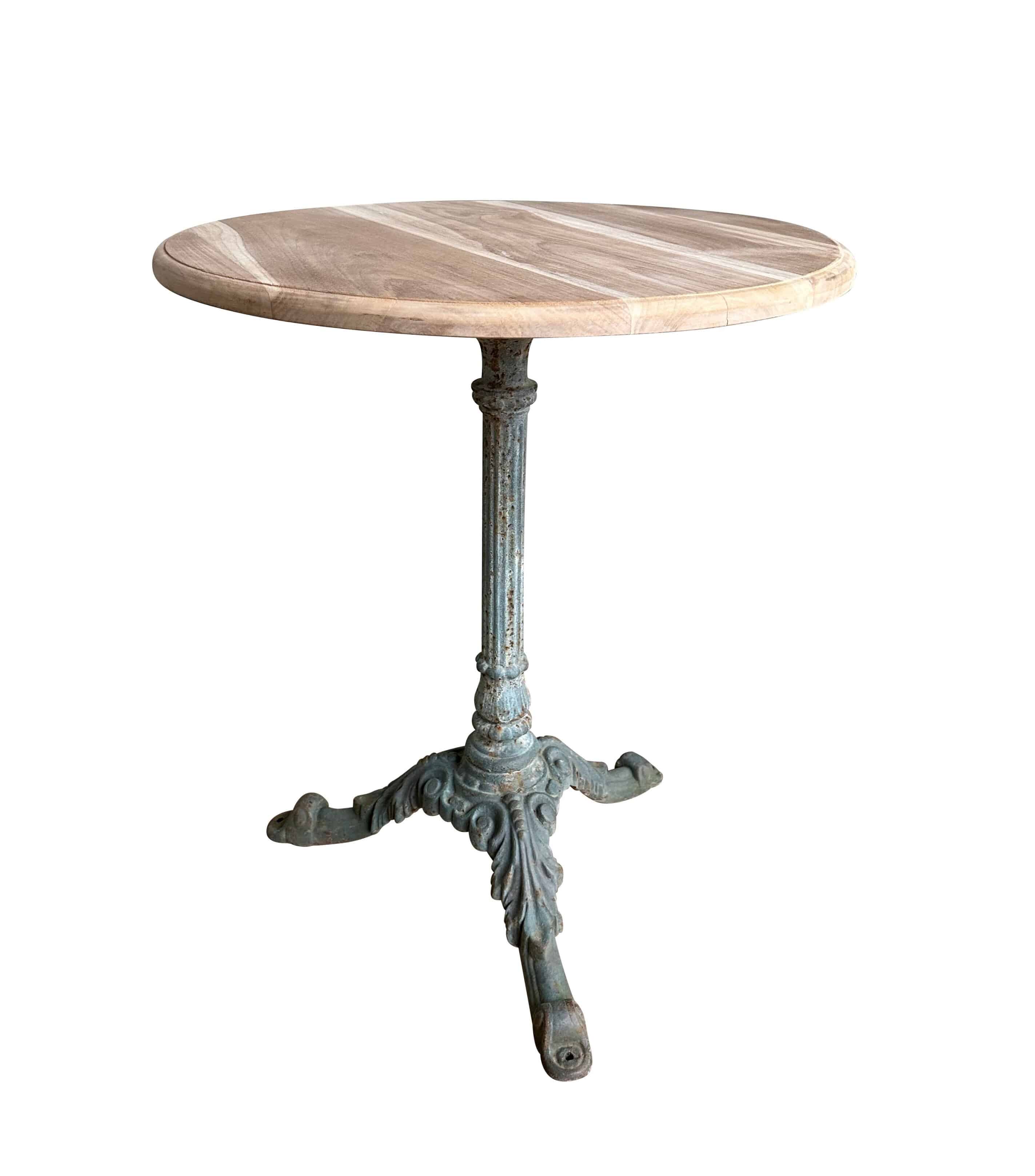 Antique Cast Iron Pub / Restaurant Table & Hardwood Top