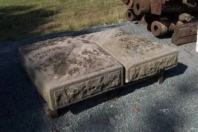 Pair Of Antique Victorian Stone Gate Pier Cappings - 1232